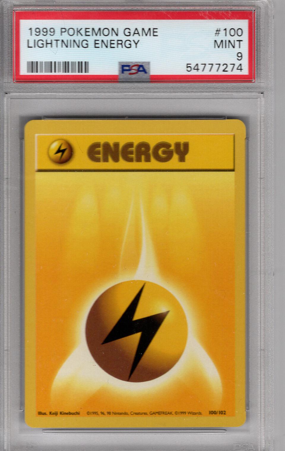 1999 Pokemon Lightning Energy PSA 9