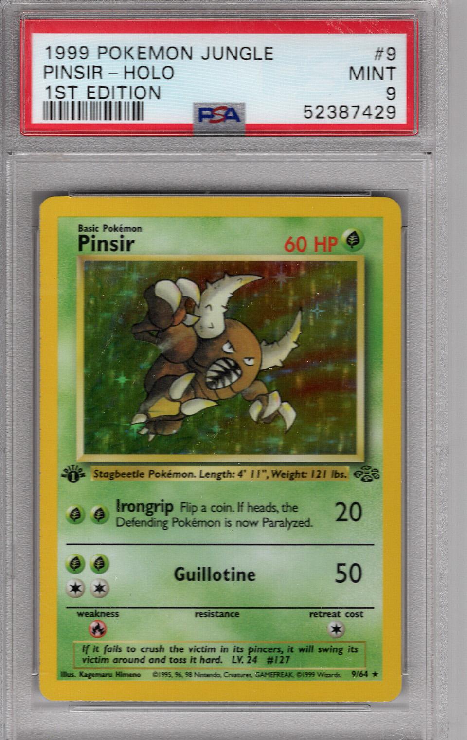 1999 Jungle First Edition Holo Pinsir PSA 9