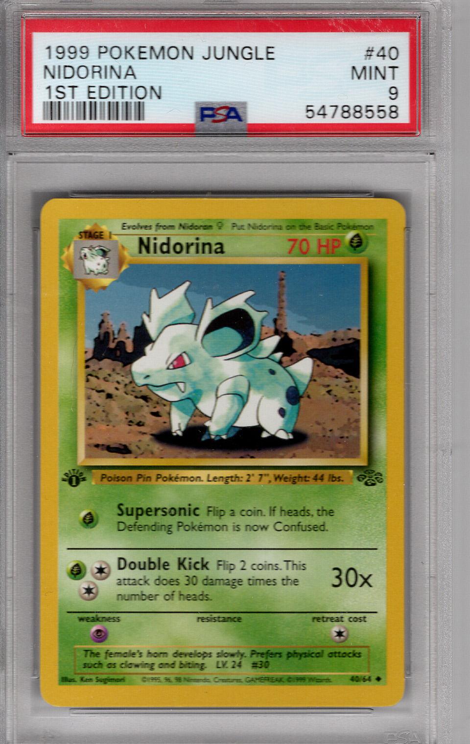 1999 Jungle First Edition Nidorina PSA 9