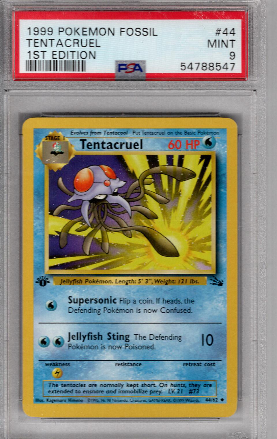 1999 Fossil First Edition Tentacruel PSA 9