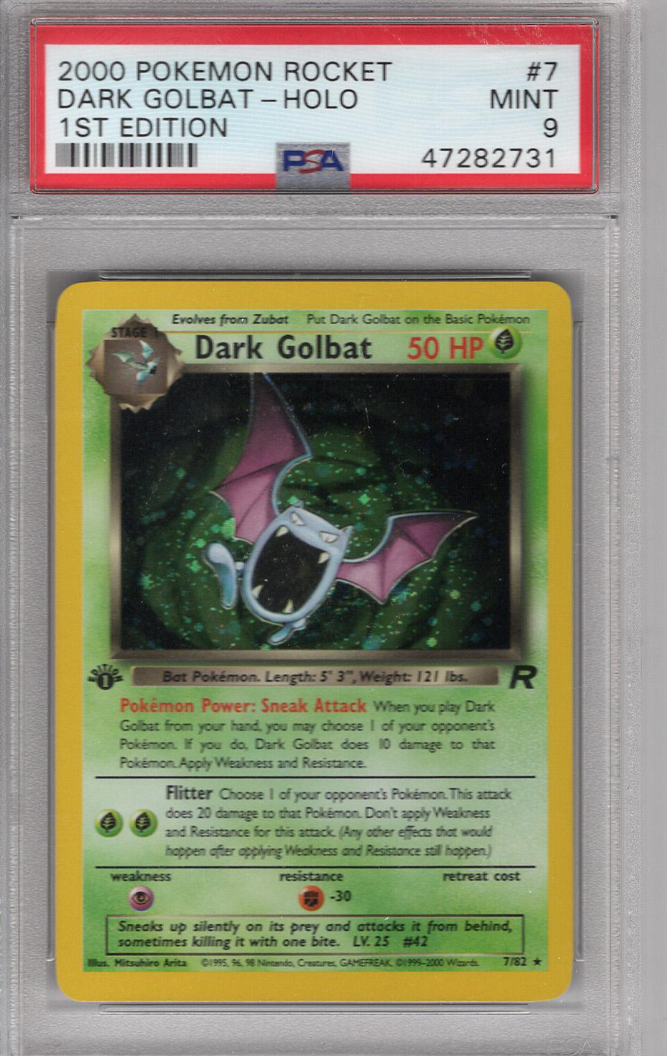 2000 Rocket First Edition Dark Golbat Holo PSA 9
