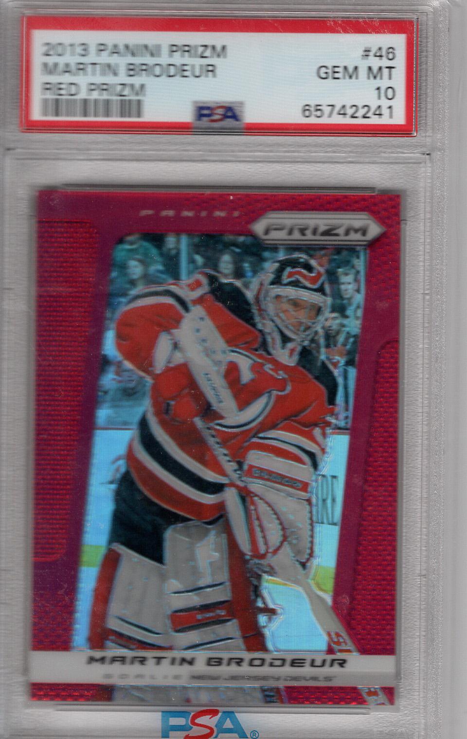 2013-14 Prizm Red Prizm Martin Brodeur PSA 10