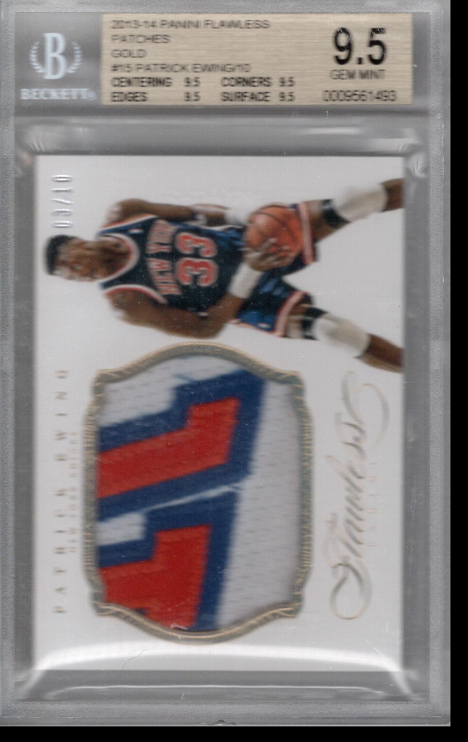 2013-14 Flawless Gold Patch Patrick Ewing BGS 9.5