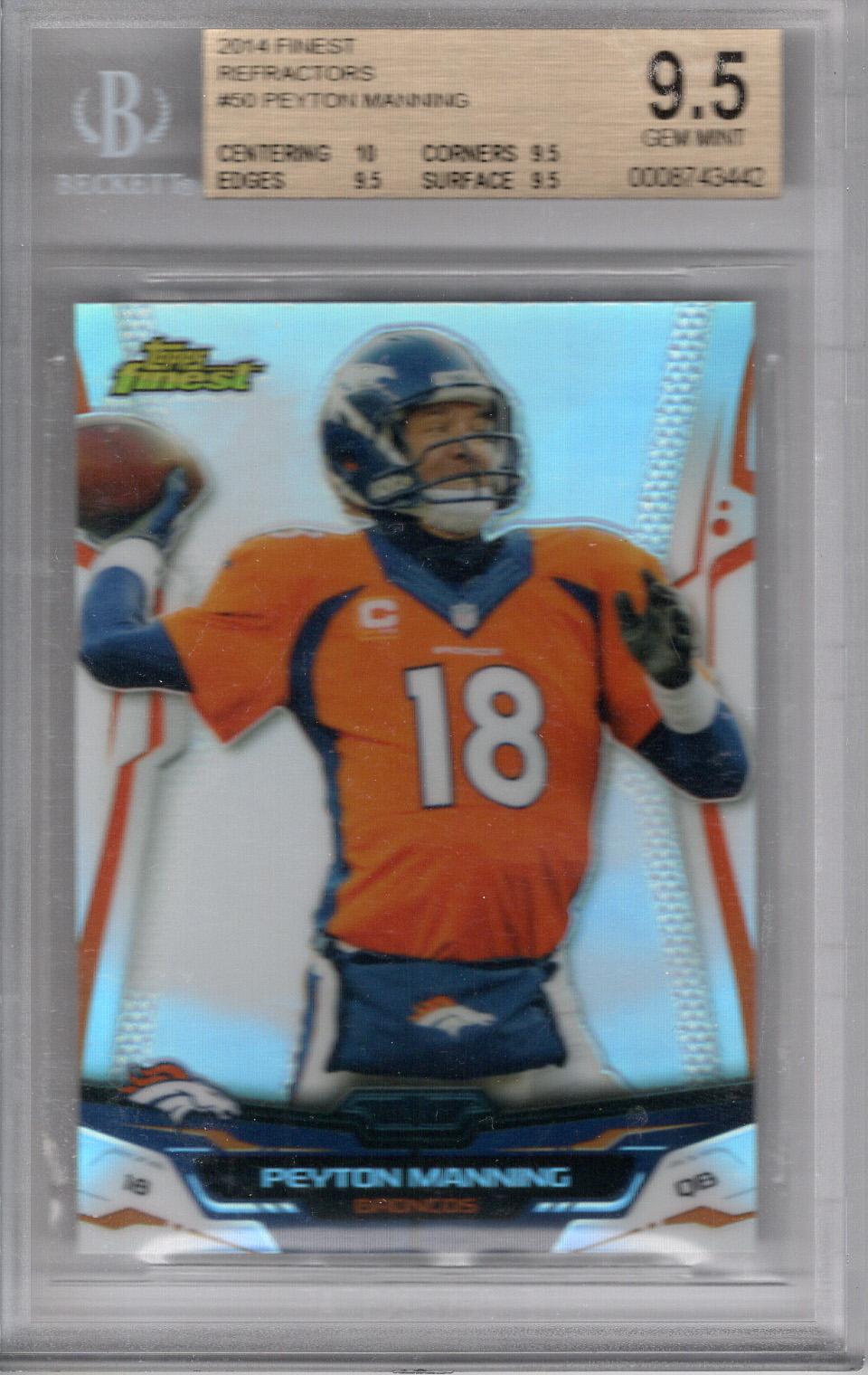 2014 Finest Refractor Peyton Manning BGS 9.5