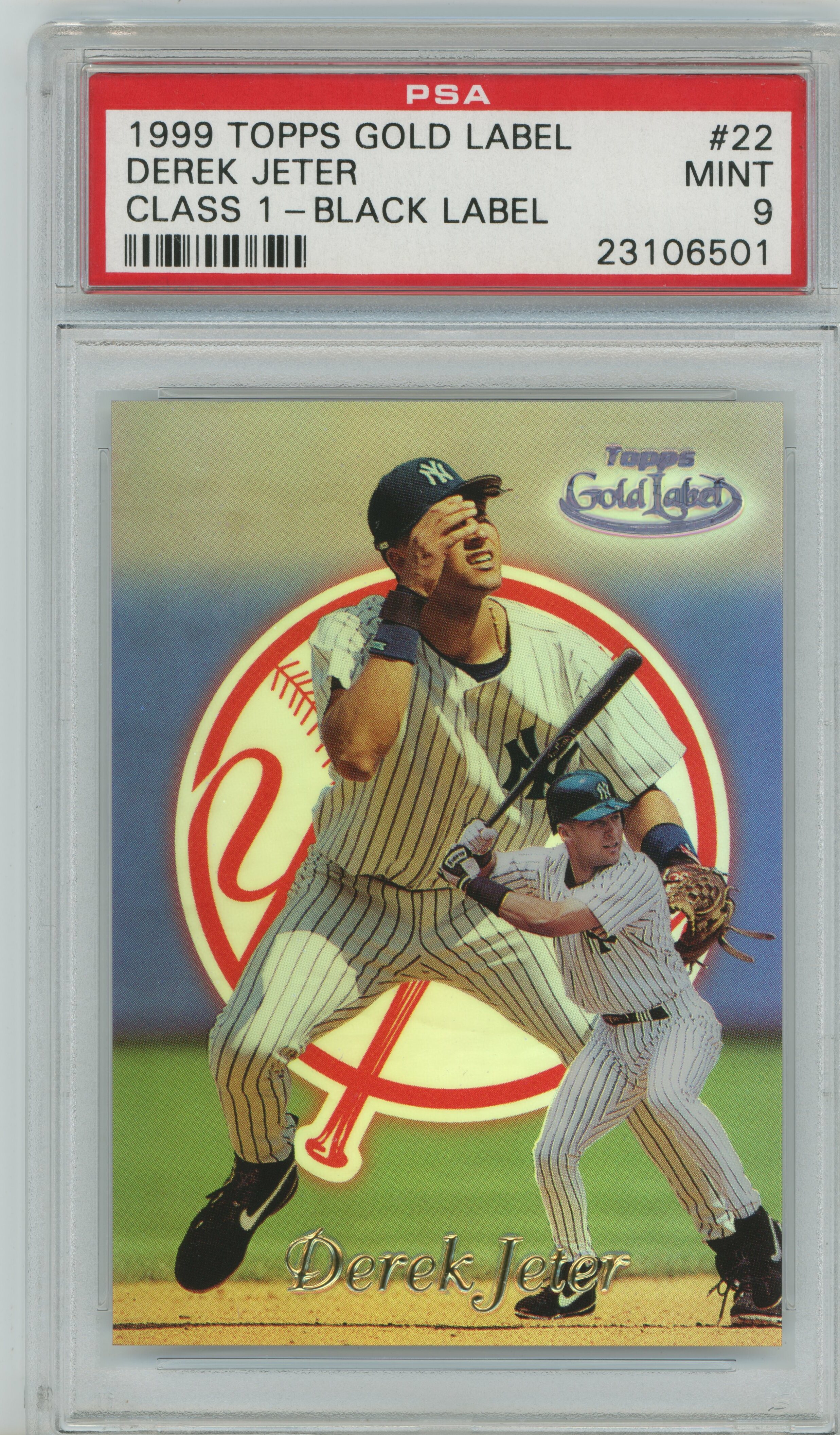 1999 Gold Label Class 1 Black Label Derek Jeter PSA 9