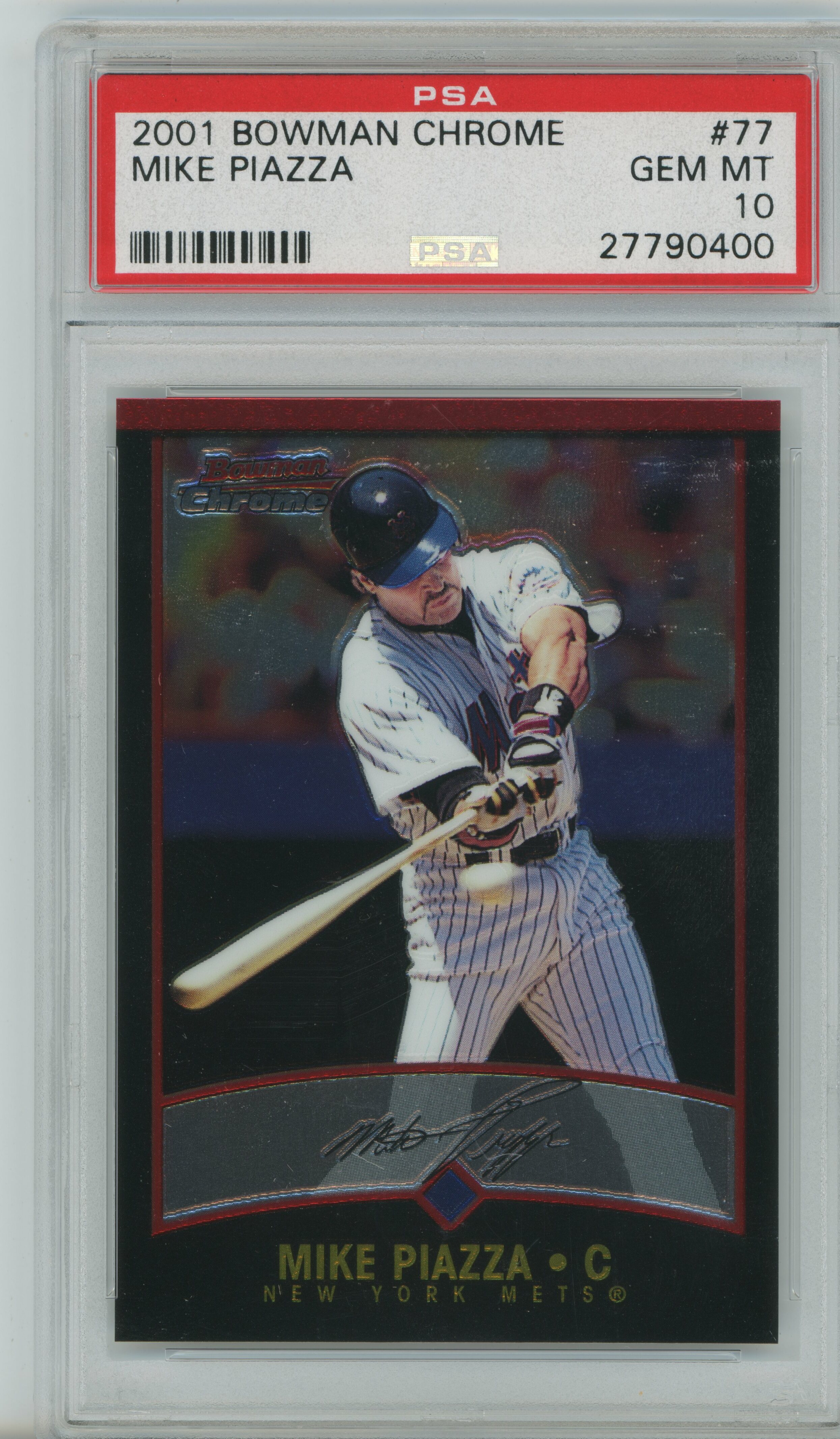 2001 Bowman Chrome Mike Piazza PSA 10