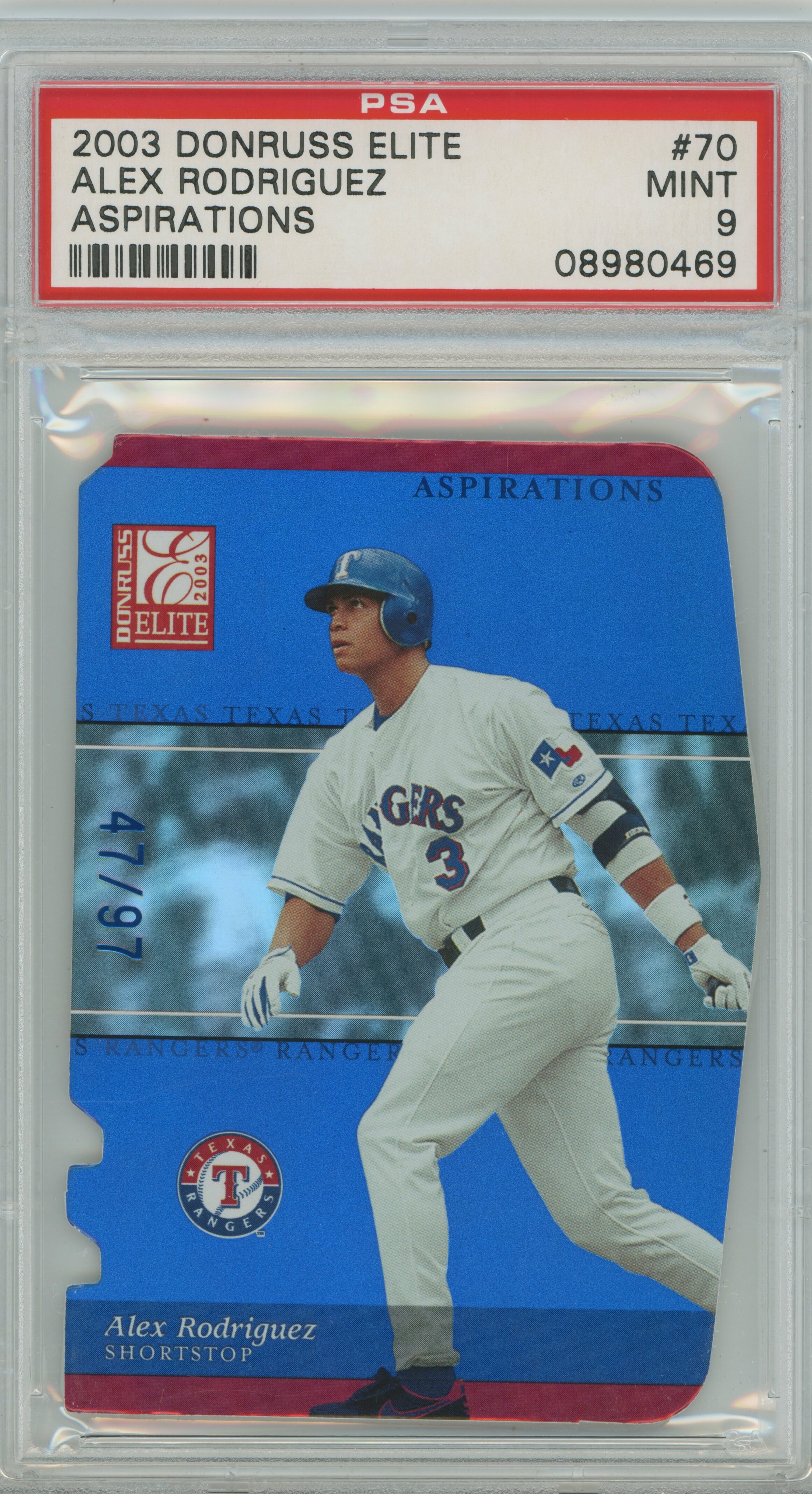 2003 Elite Aspirations Alex Rodriguez PSA 9