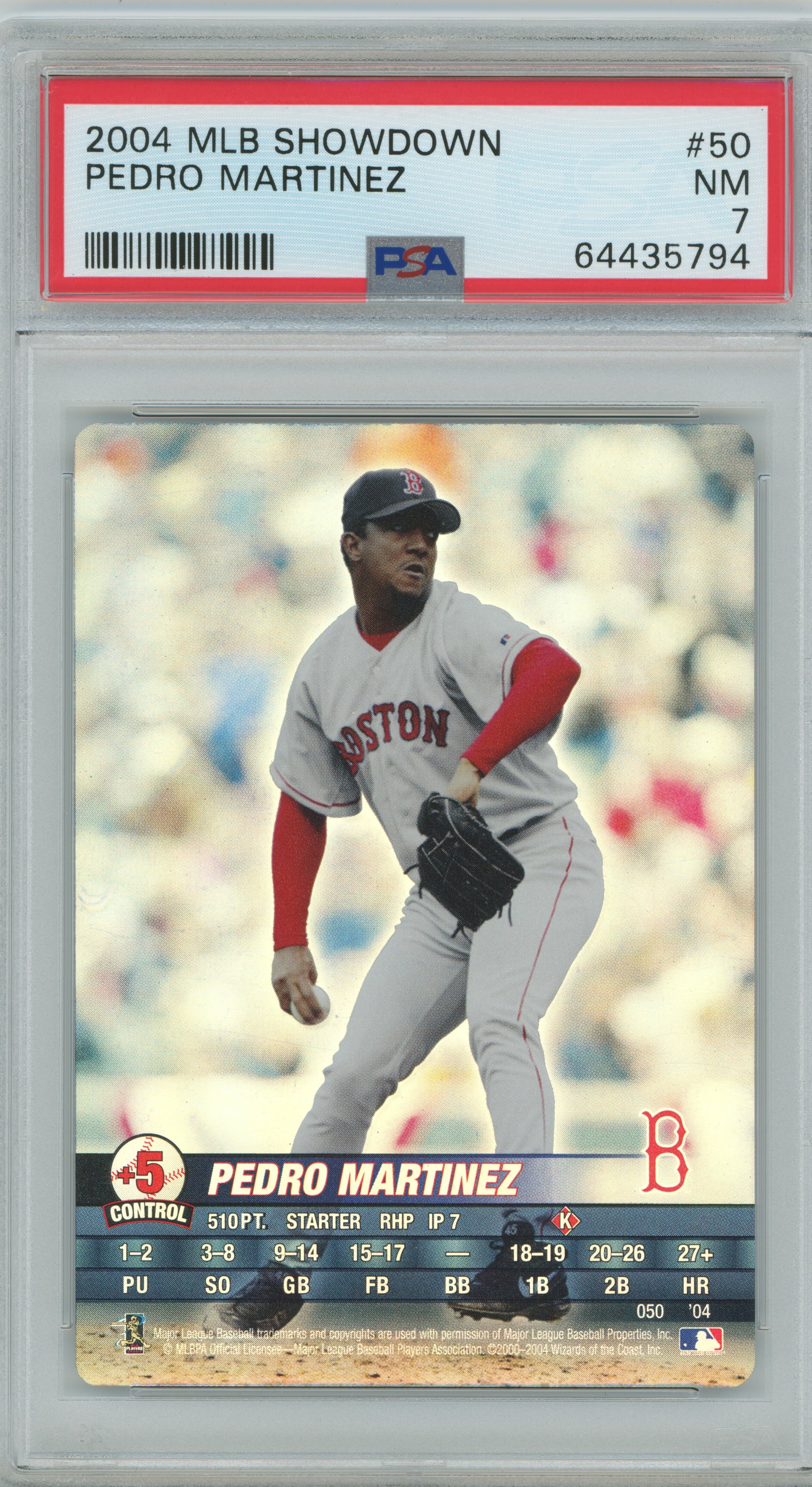 2004 MLB Showdown Holo Pedro Martinez PSA 7