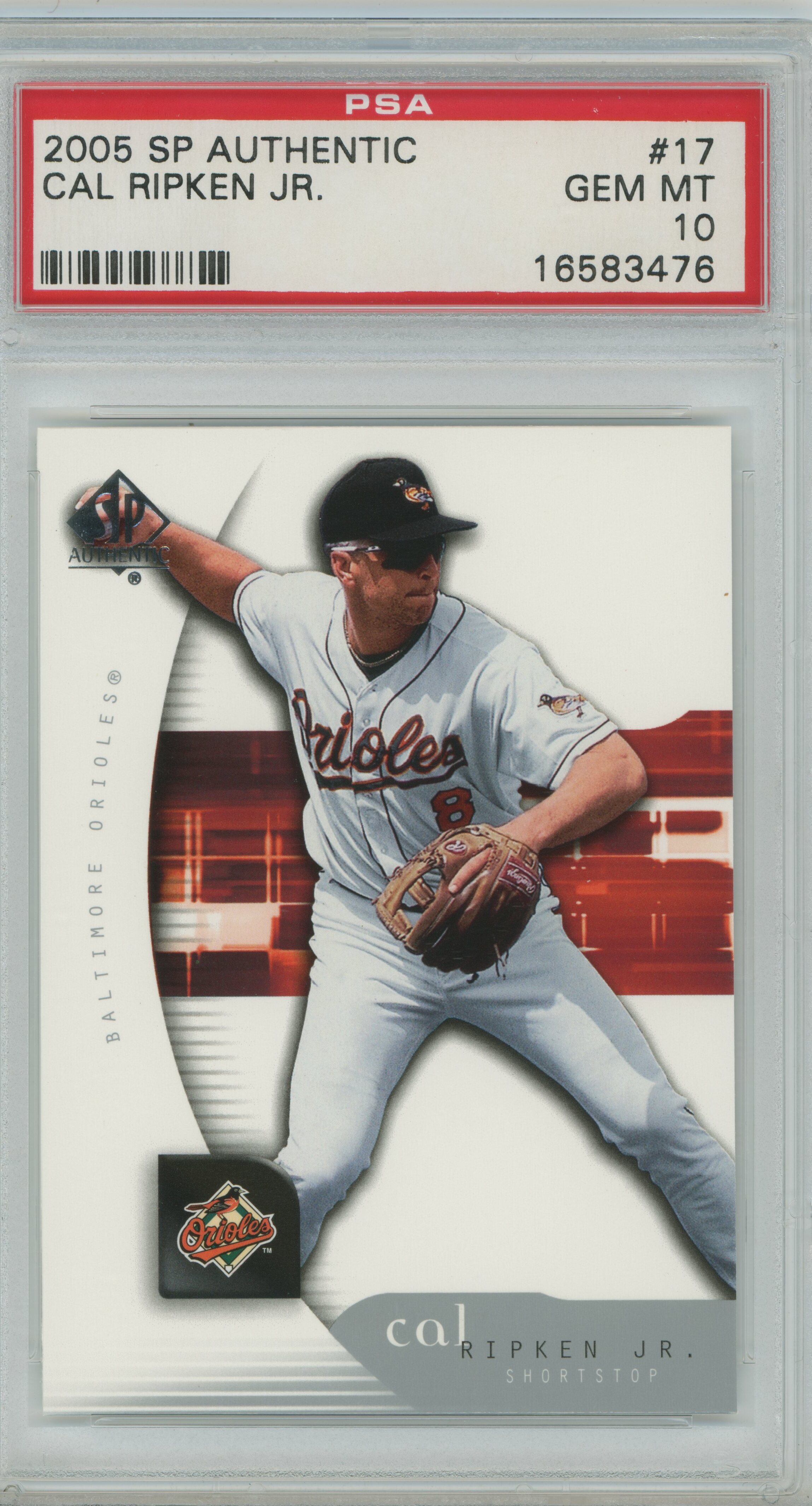 2005 SP Authentic Cal Ripken Jr. PSA 10