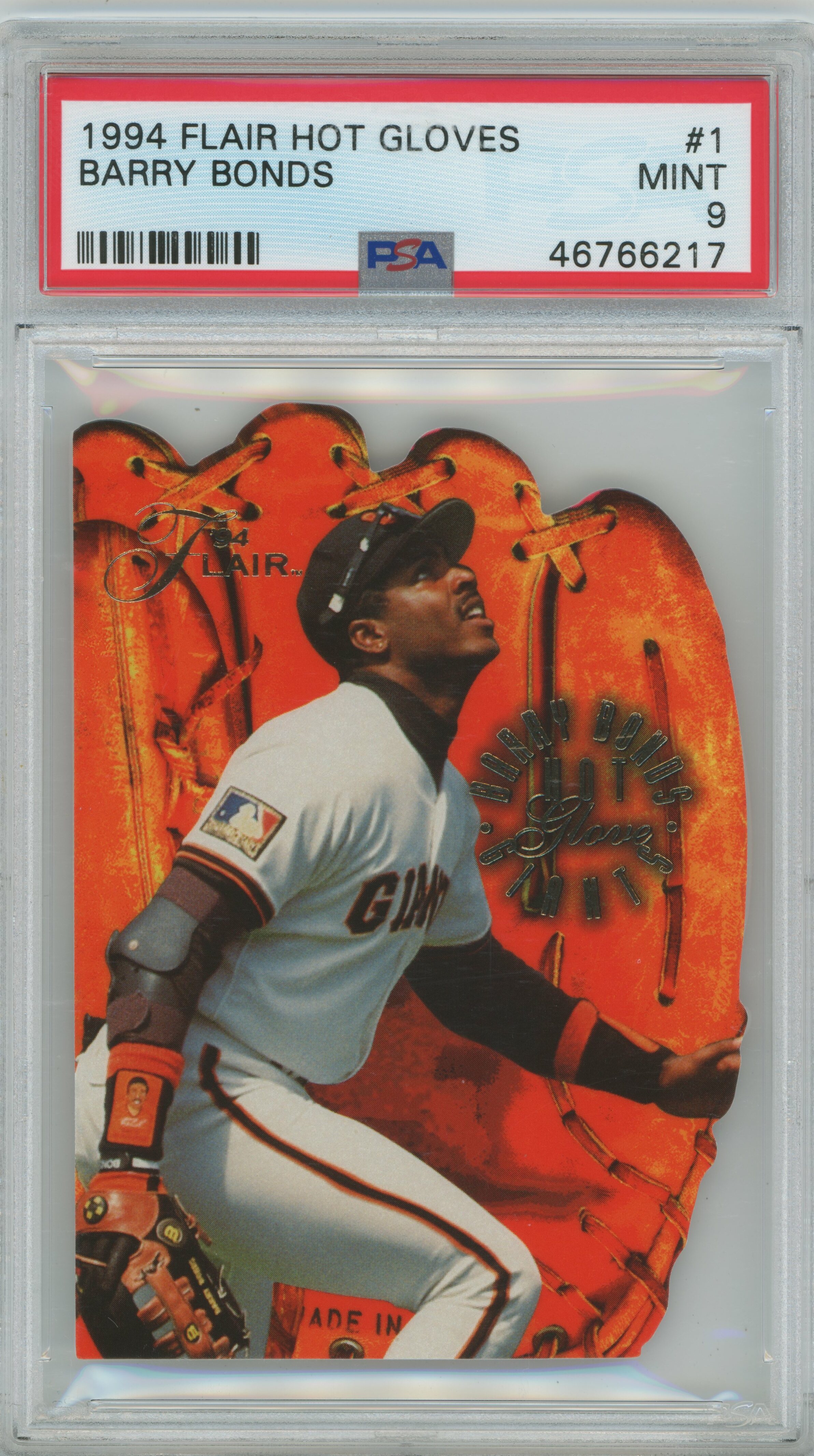 1994 Flair Hot Gloves Barry Bonds PSA 9
