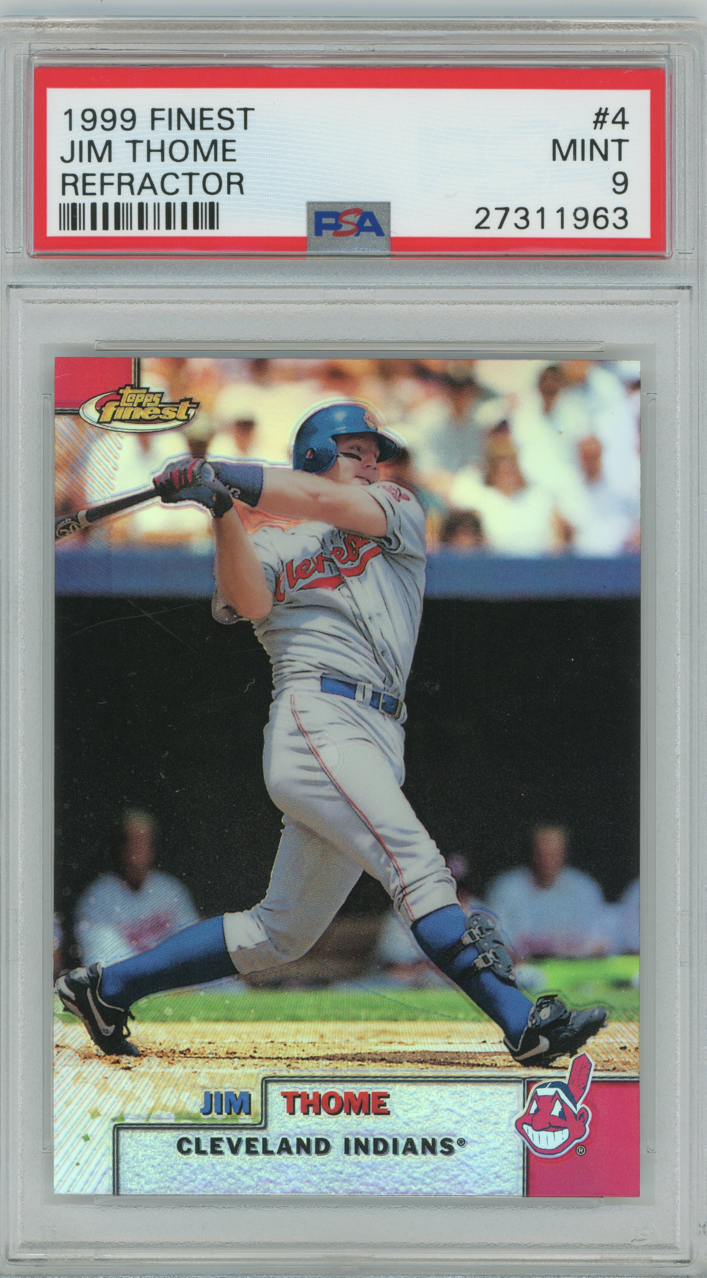 1999 Finest Refractor Jim Thome PSA 9