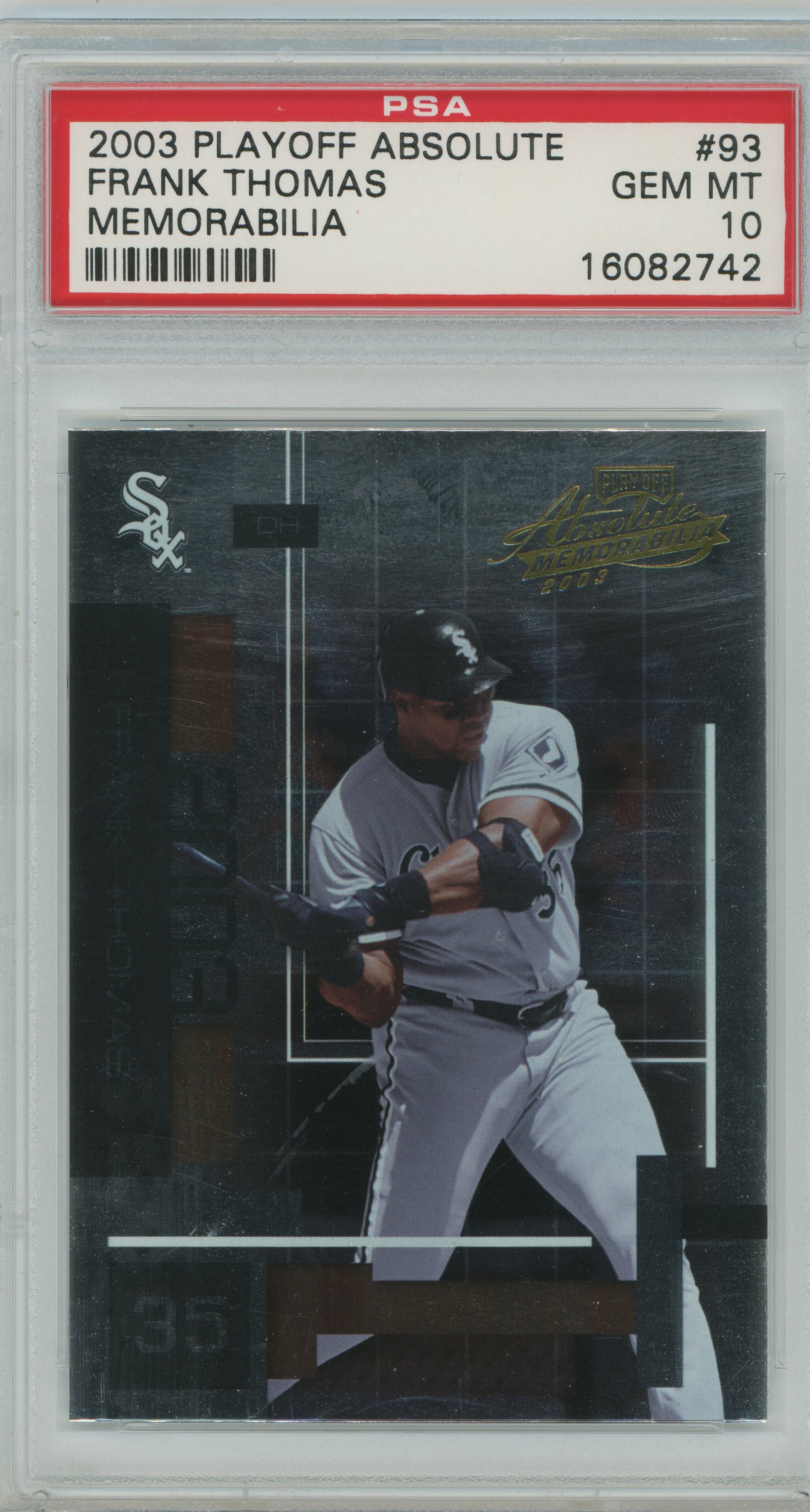 2003 Absolute Memorabilia Frank Thomas PSA 10