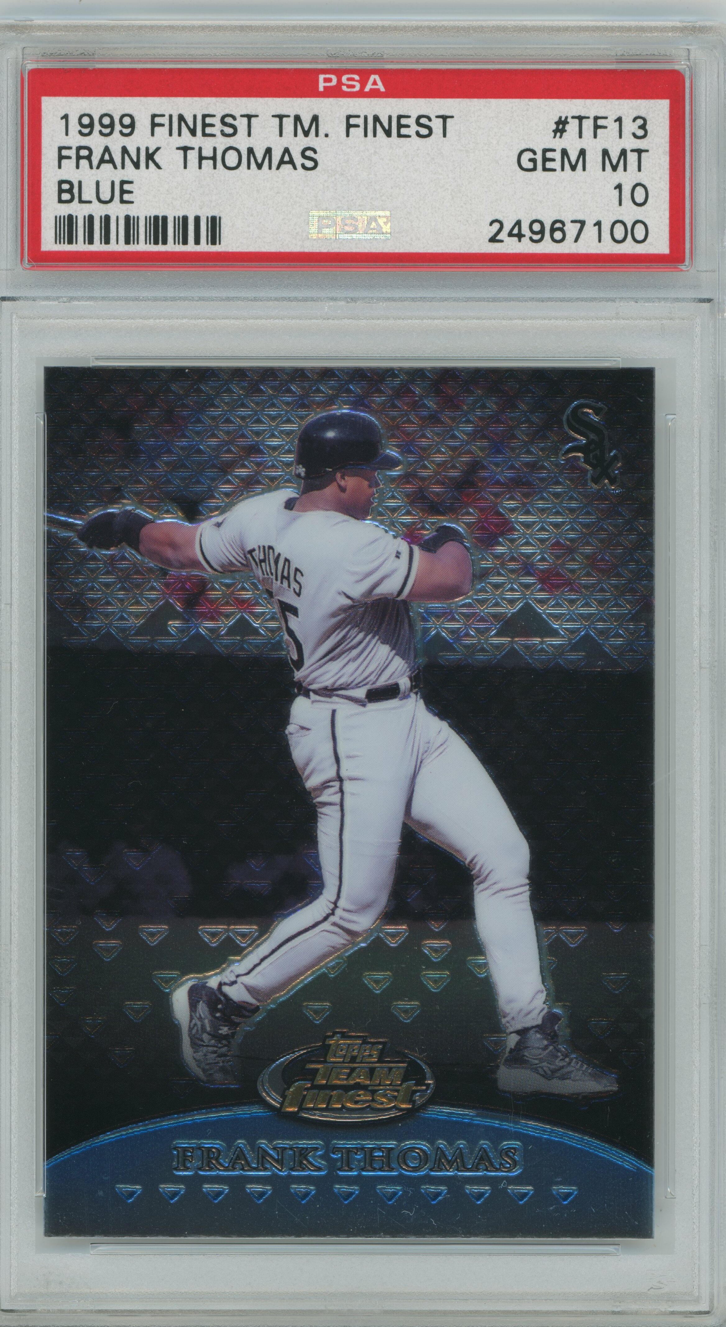 1999 Finest Team Finest Blue Frank Thomas PSA 10