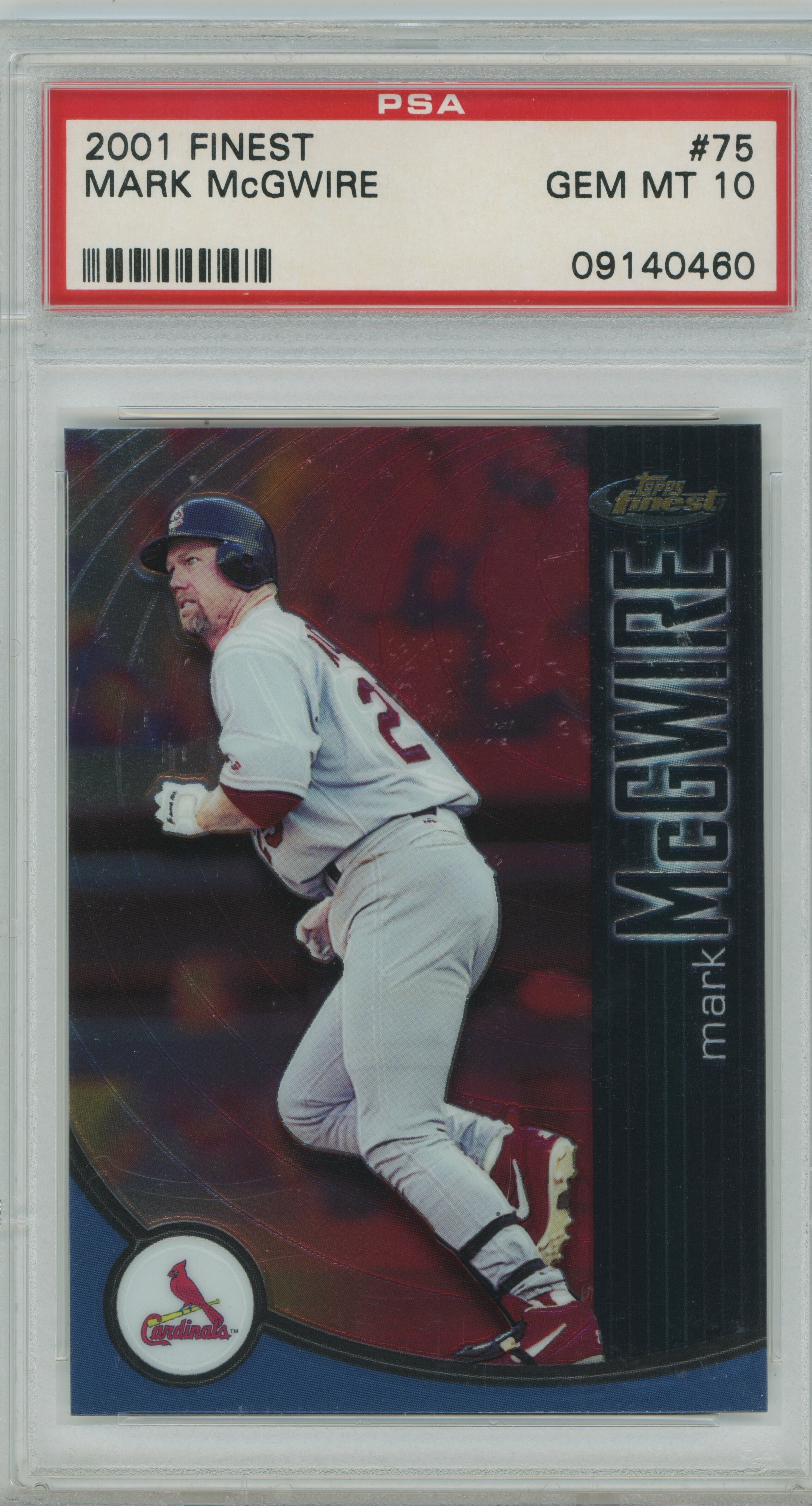 2001 Finest Mark McGwire PSA 10