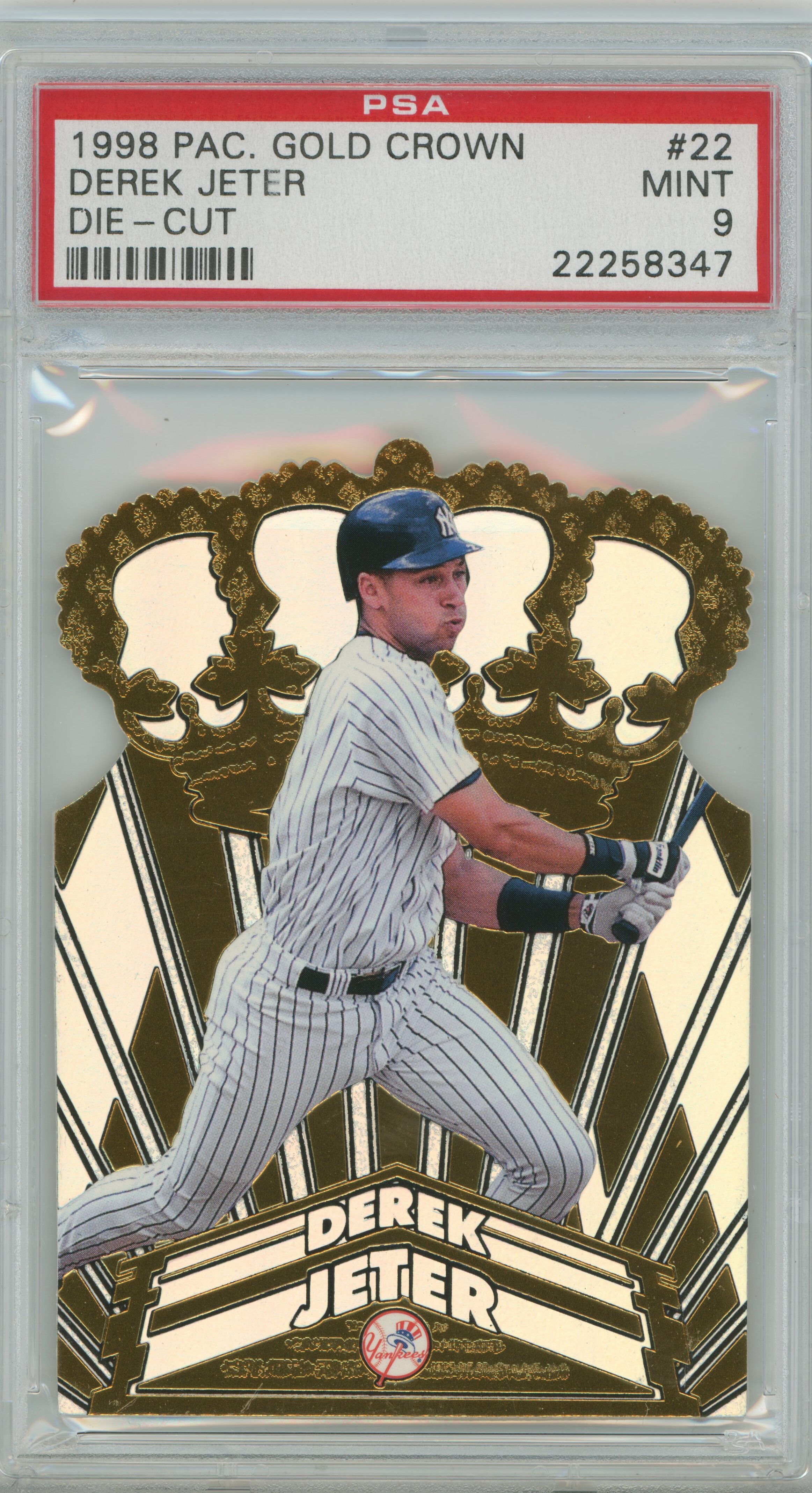 1998 Pacific Gold Crown Die-Cut Derek Jeter PSA 9