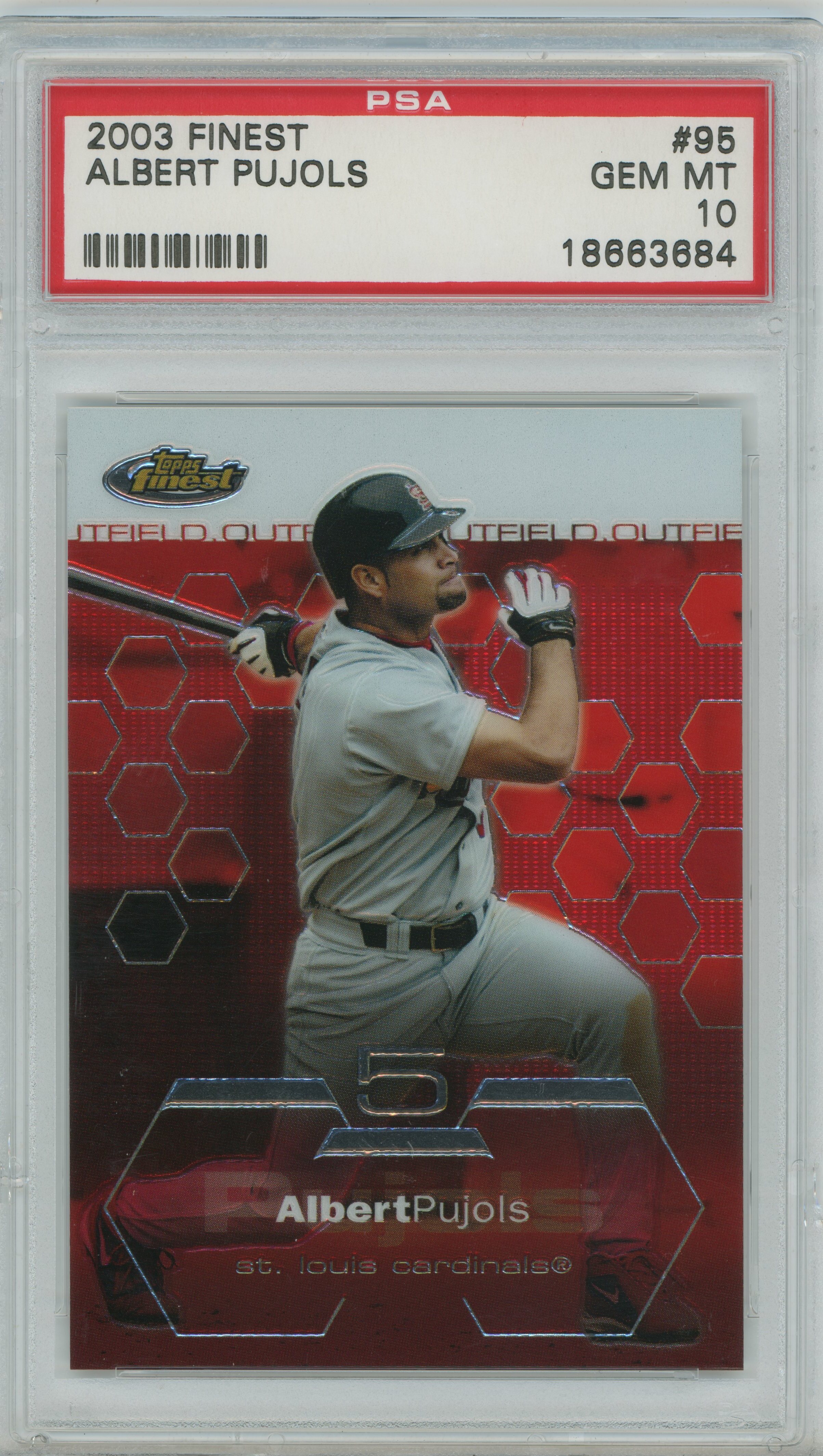 2003 Finest Albert Pujols PSA 10