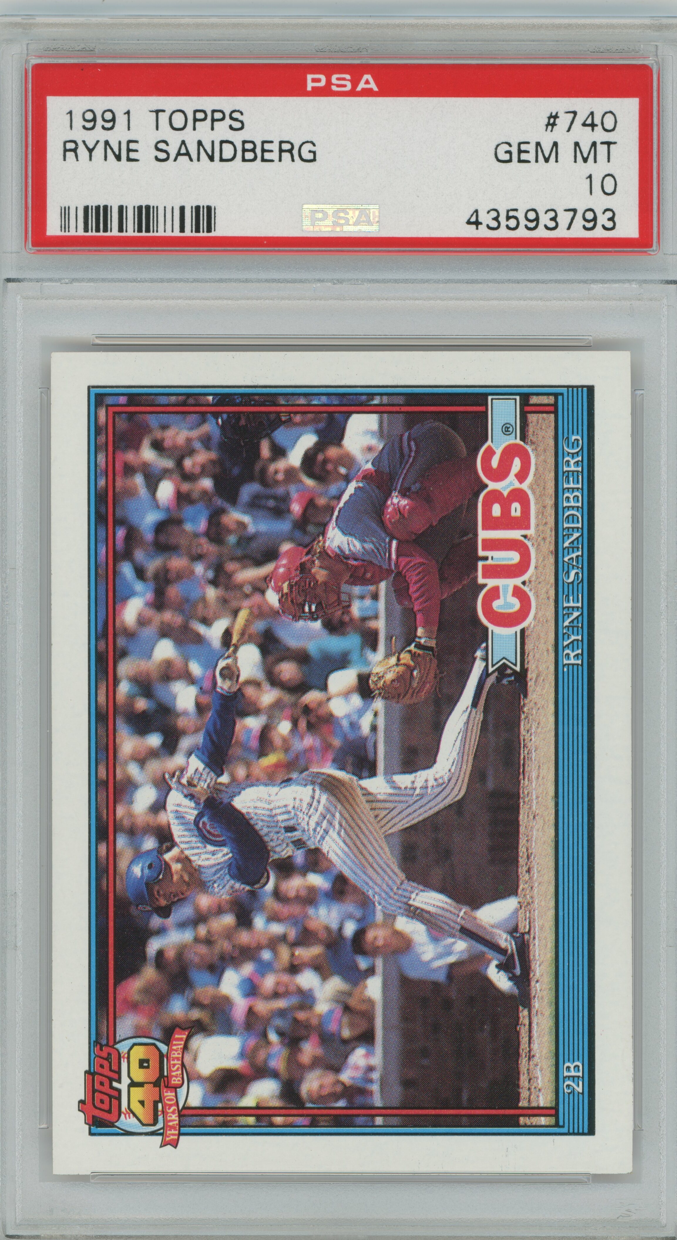 1991 Topps Ryne Sandberg PSA 10