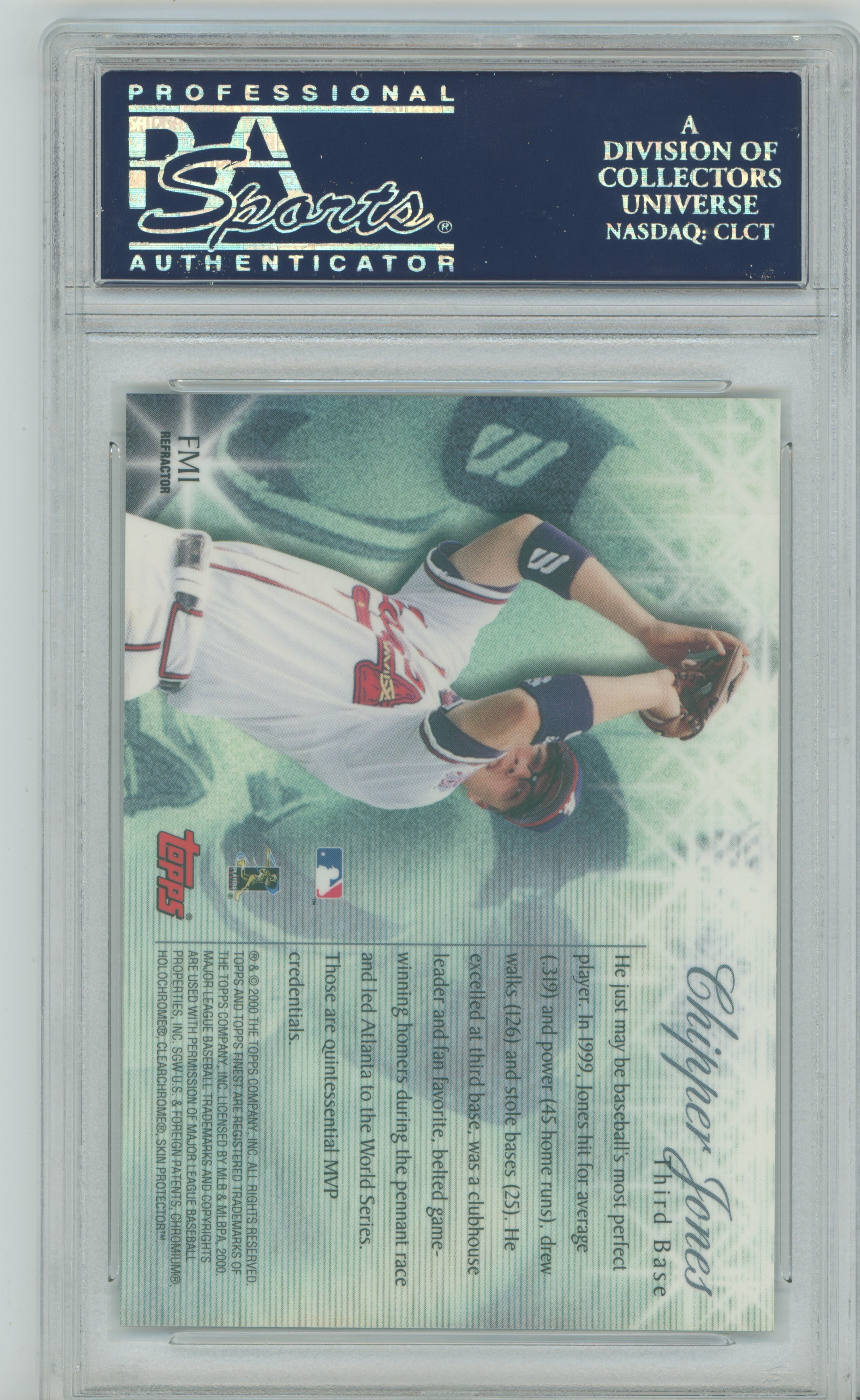 2000 Finest Moments Refractor Chipper Jones PSA 9