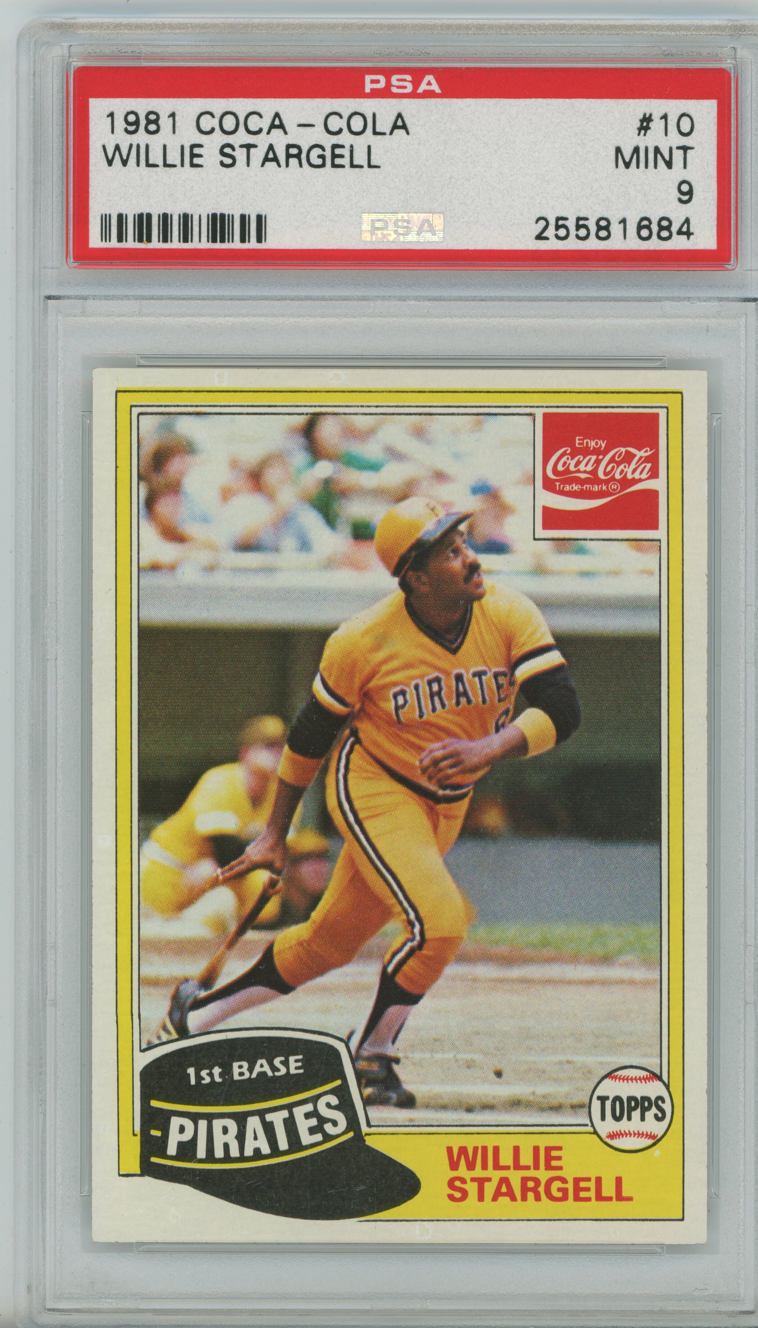 1981 Coca-Cola Willie Stargell PSA 9