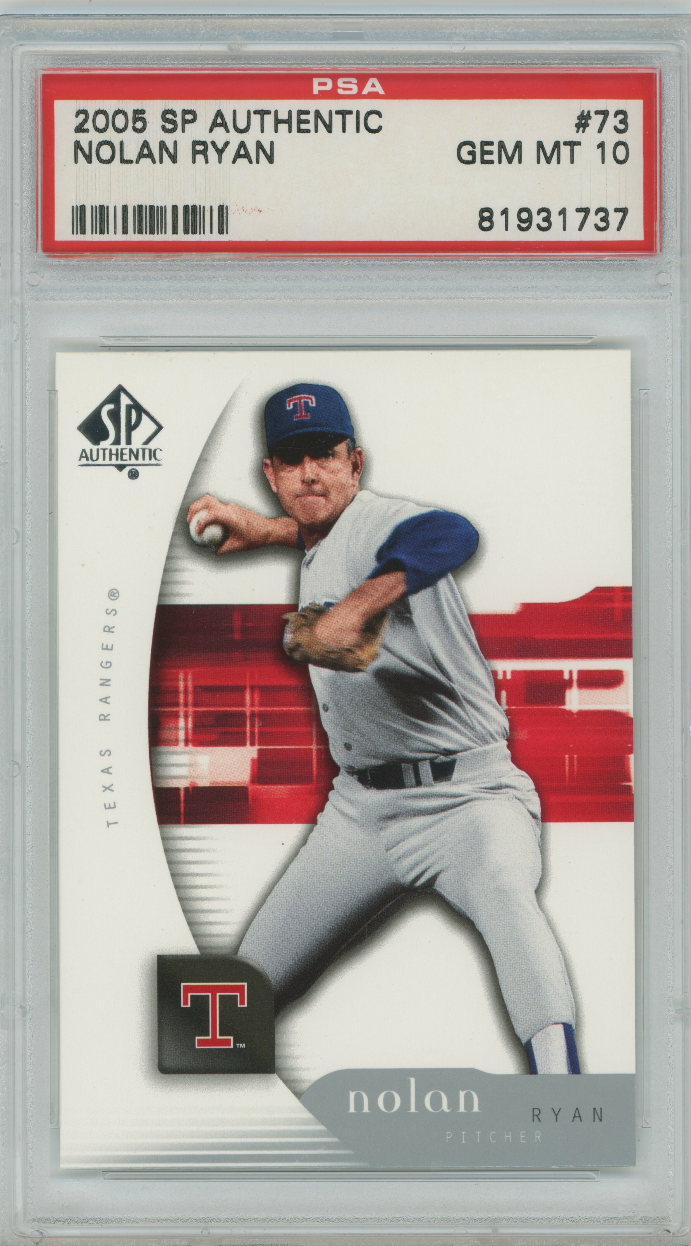 2005 SP Authentic Nolan Ryan PSA 10