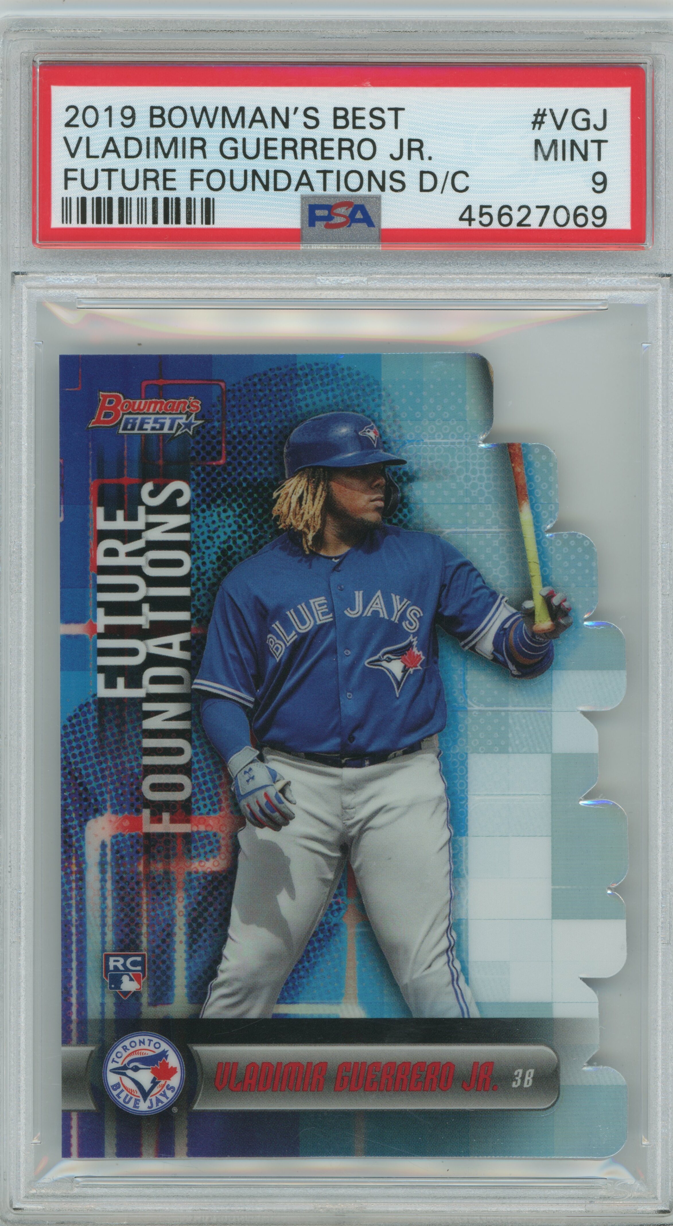 2019 Bowman's Best Future Foundations Die-cut Vladimir Guerrero Jr. PSA 9