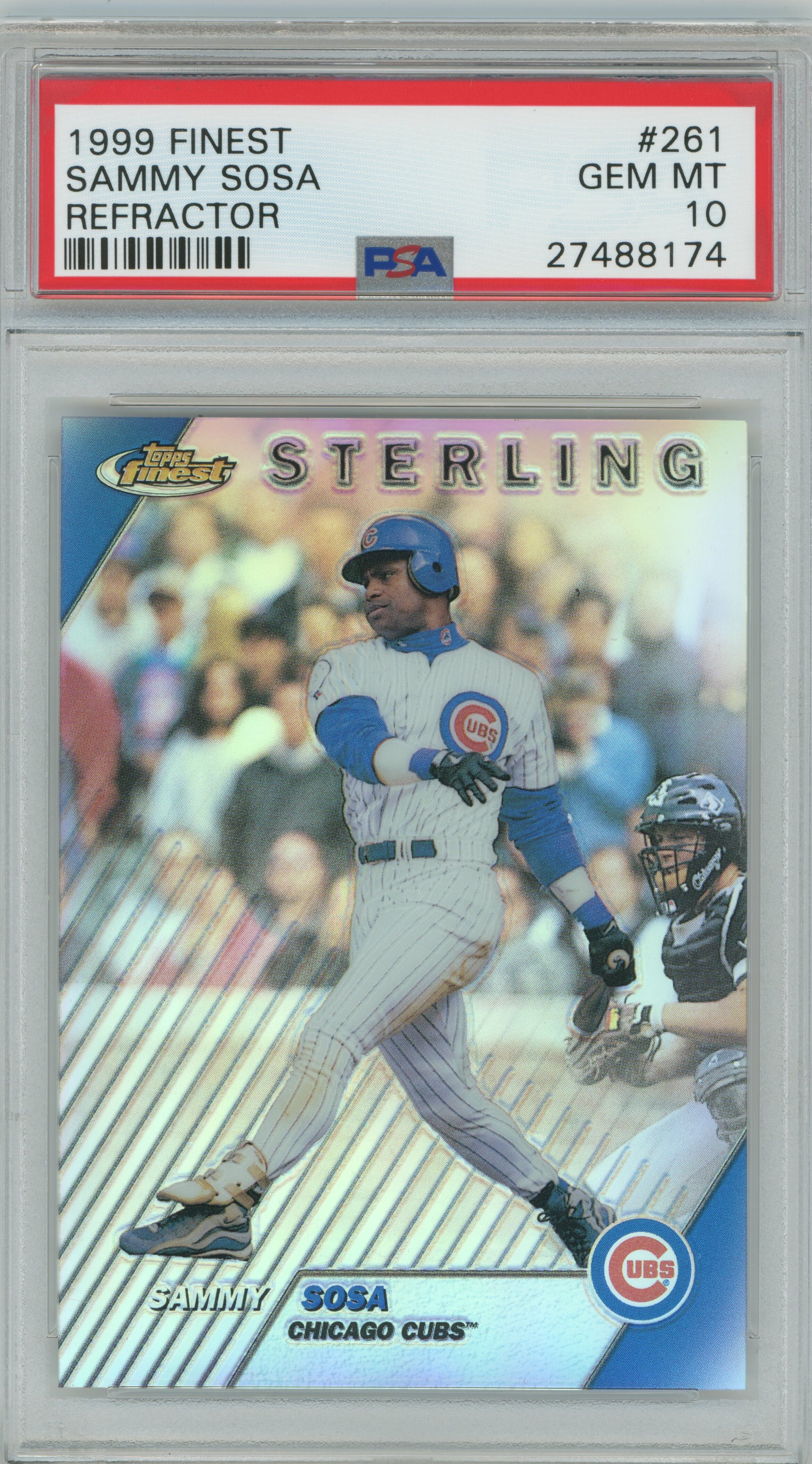 1999 Finest Refractor Sammy Sosa PSA 10