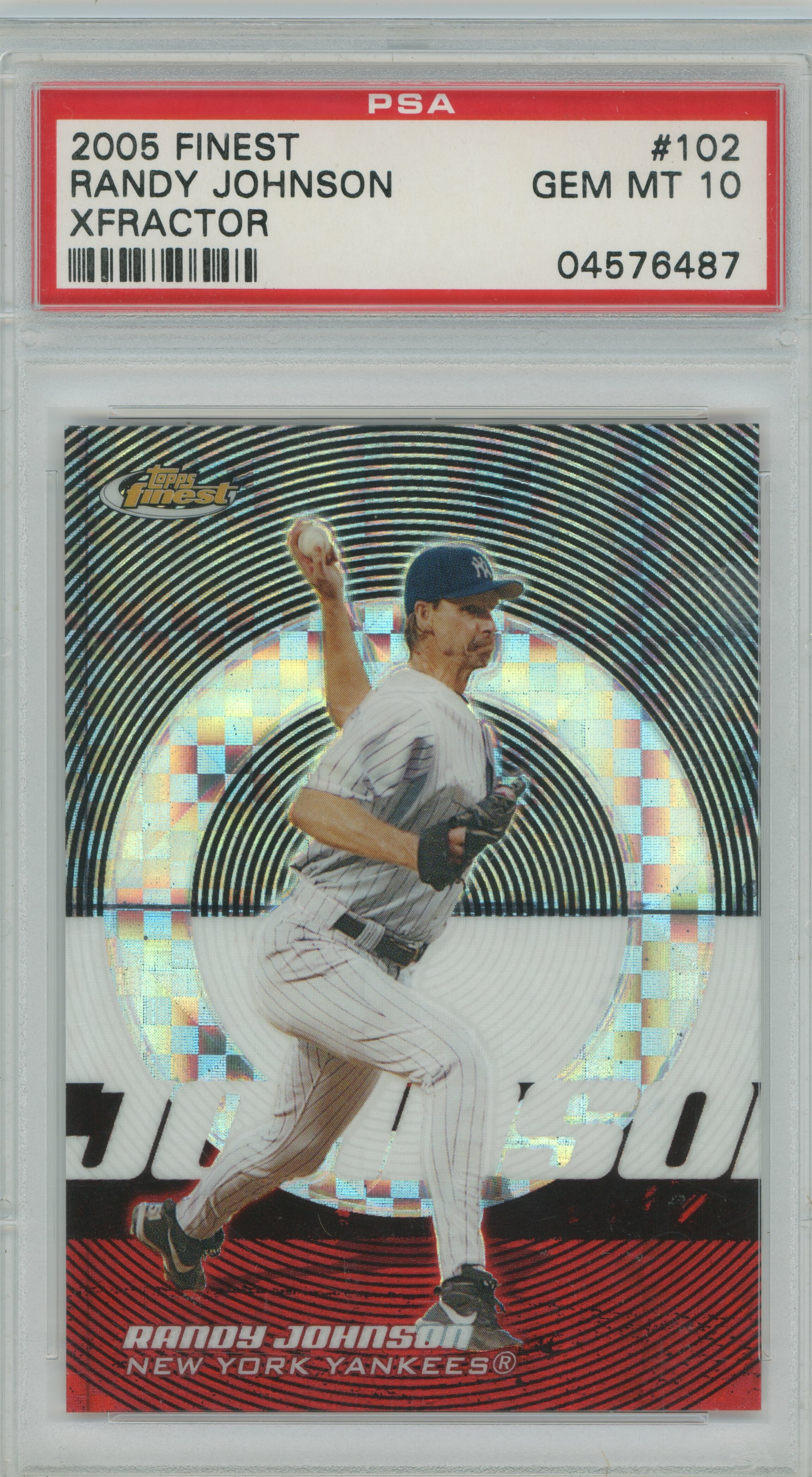 2005 Finest Xfractor Randy Johnson PSA 10