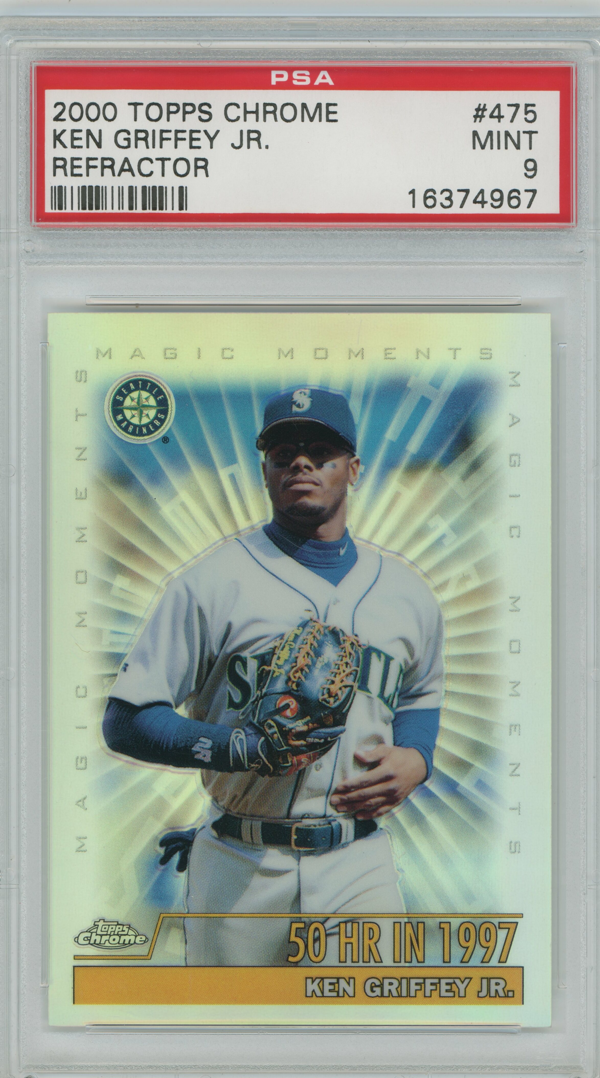 2000 Topps Chrome Refractor Ken Griffey Jr. PSA 9