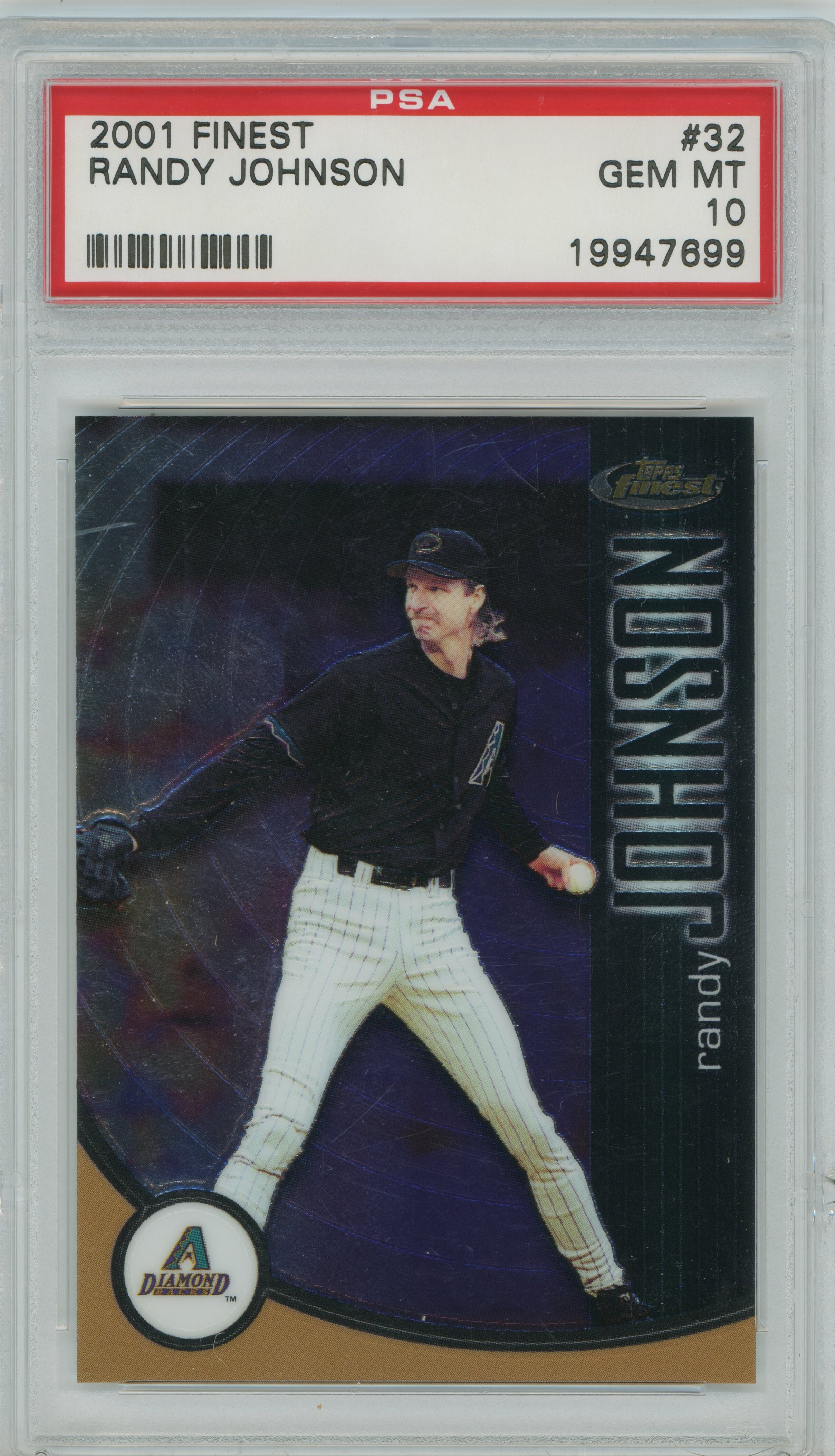 2001 Finest Randy Johnson PSA 10