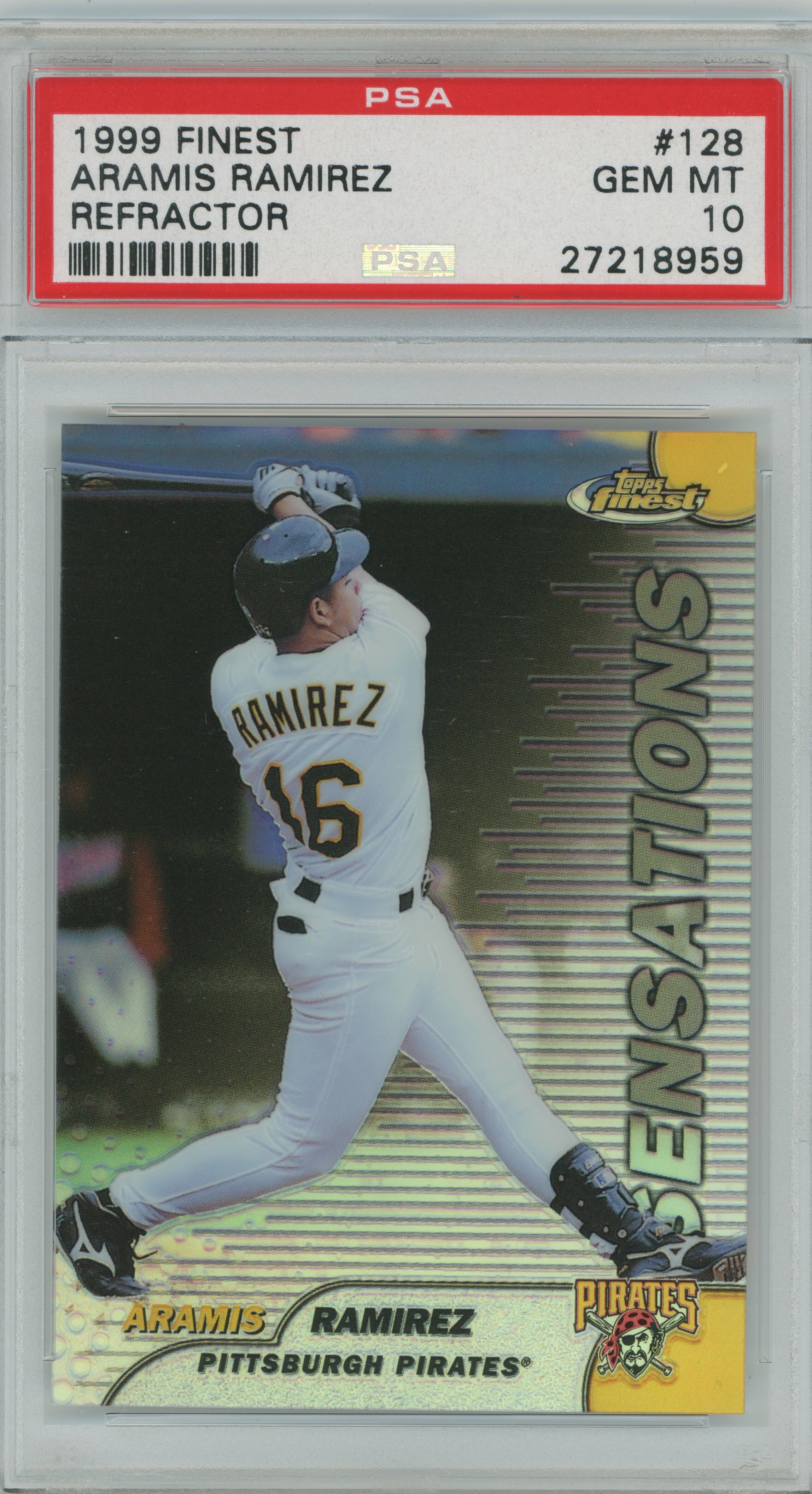 1999 Finest Refractor Aramis Ramirez PSA 10