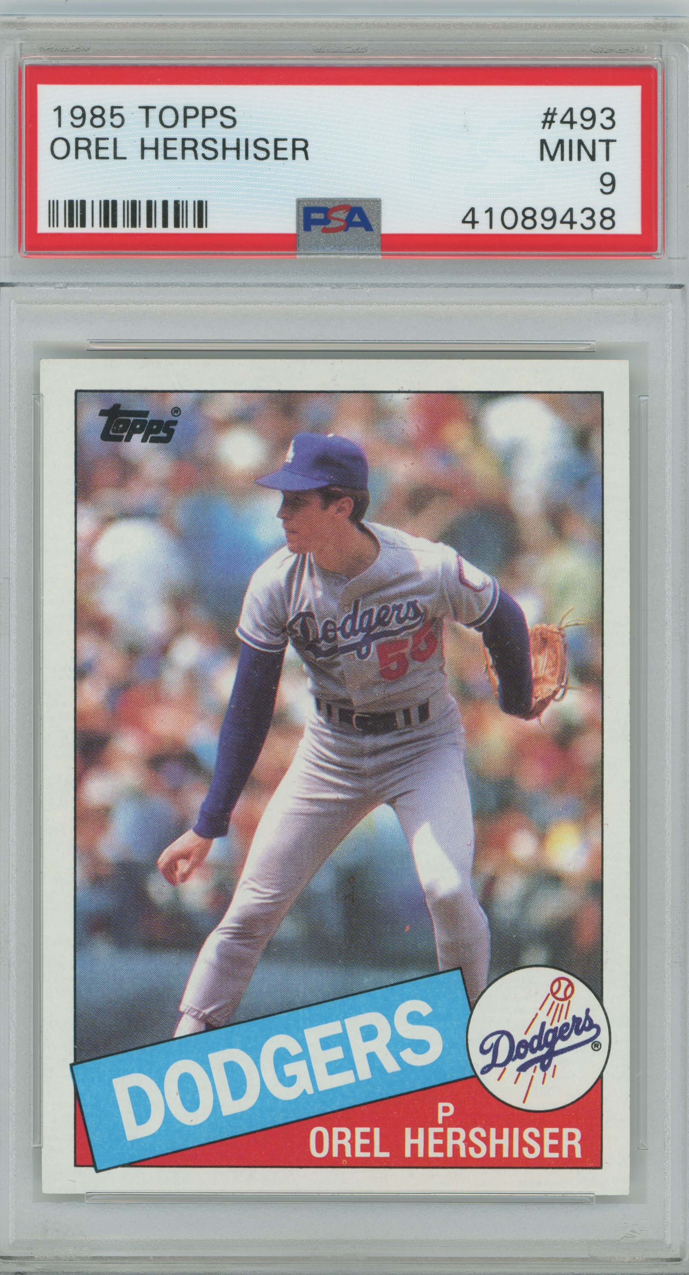 1985 Topps Orel Hershiser PSA 9