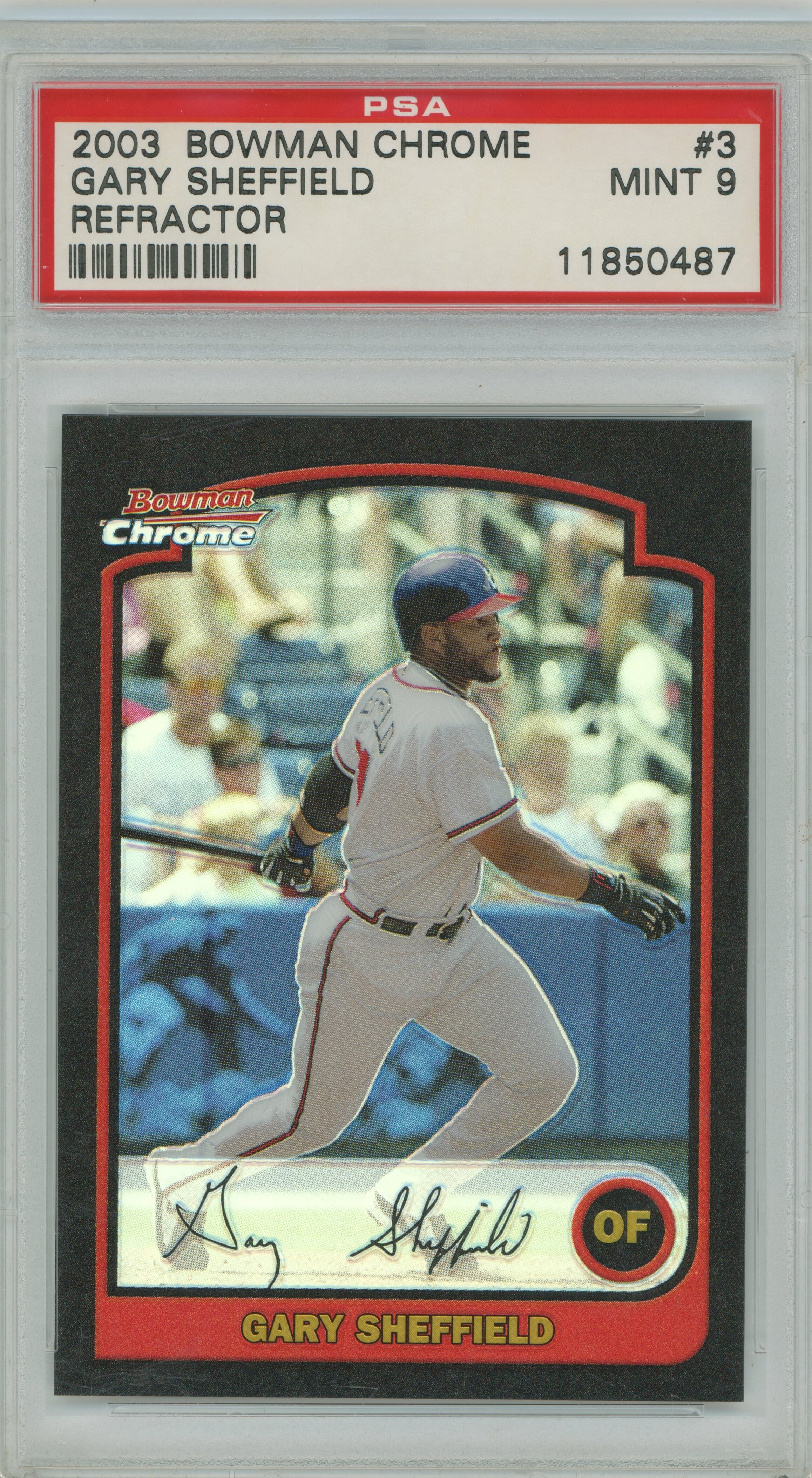 2003 Bowman Chrome Refractor Gary Sheffield PSA 9