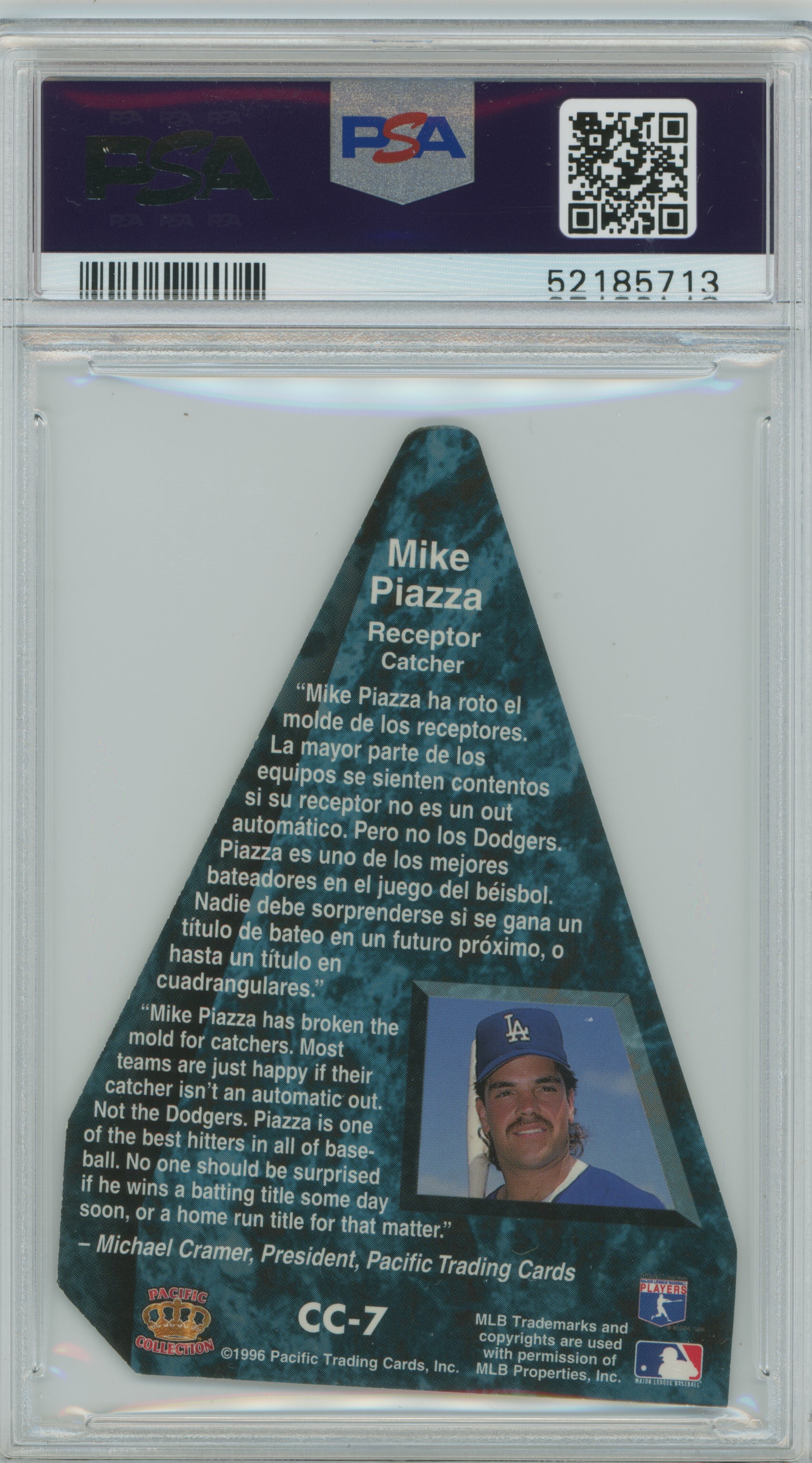 1996 Crown Royale Cramer's Choice Award Mike Piazza PSA 9