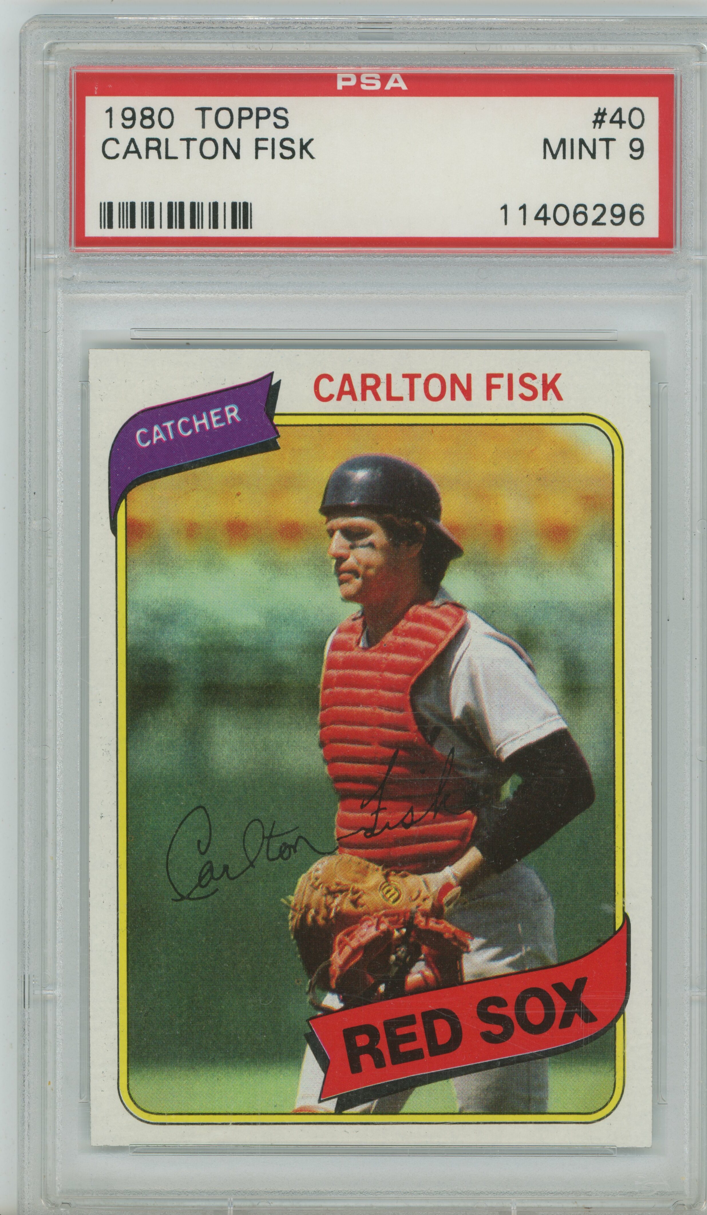 1980 Topps Carlton Fisk PSA 9