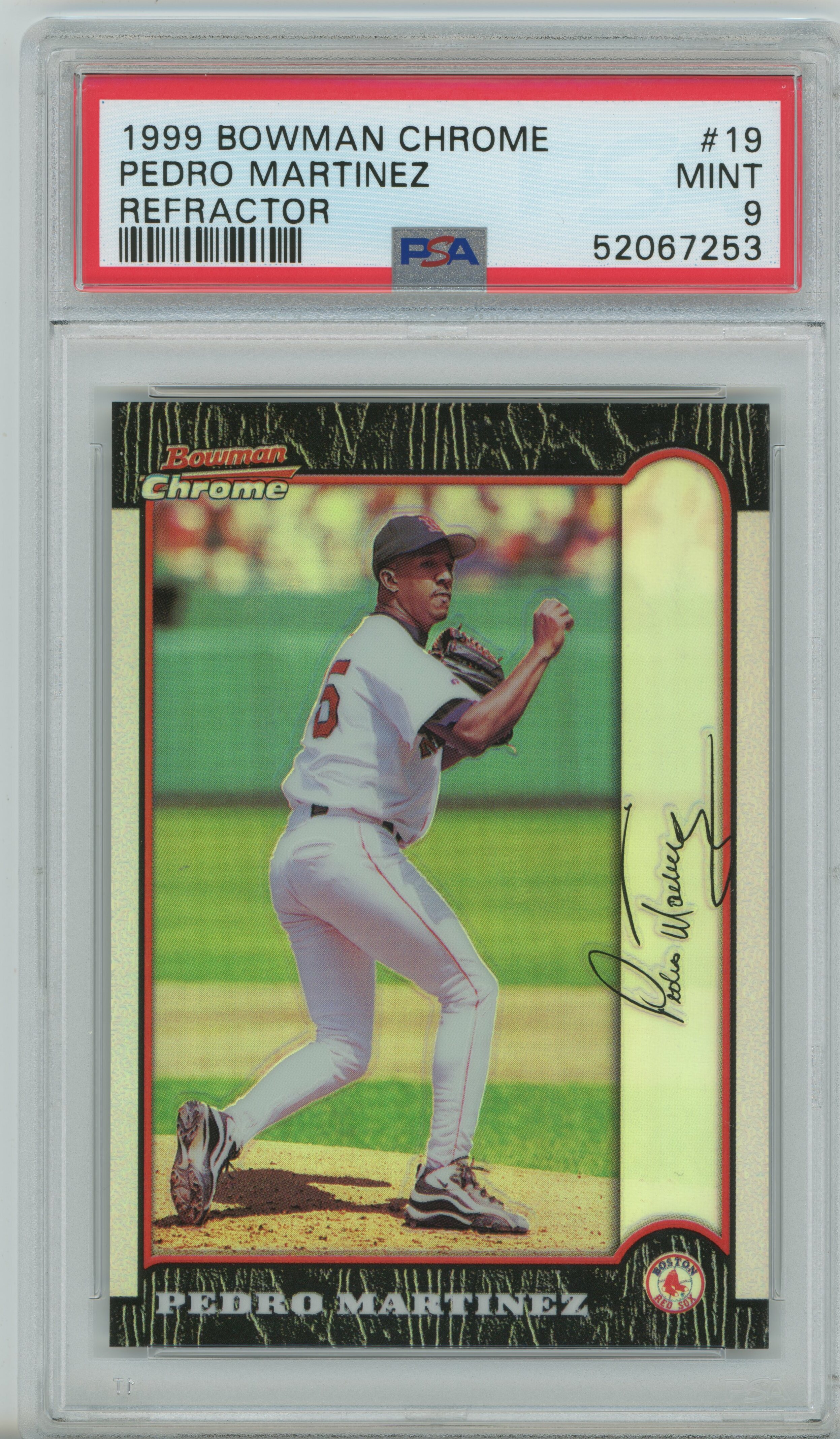 1999 Bowman Chrome Refractor Pedro Martinez PSA 9