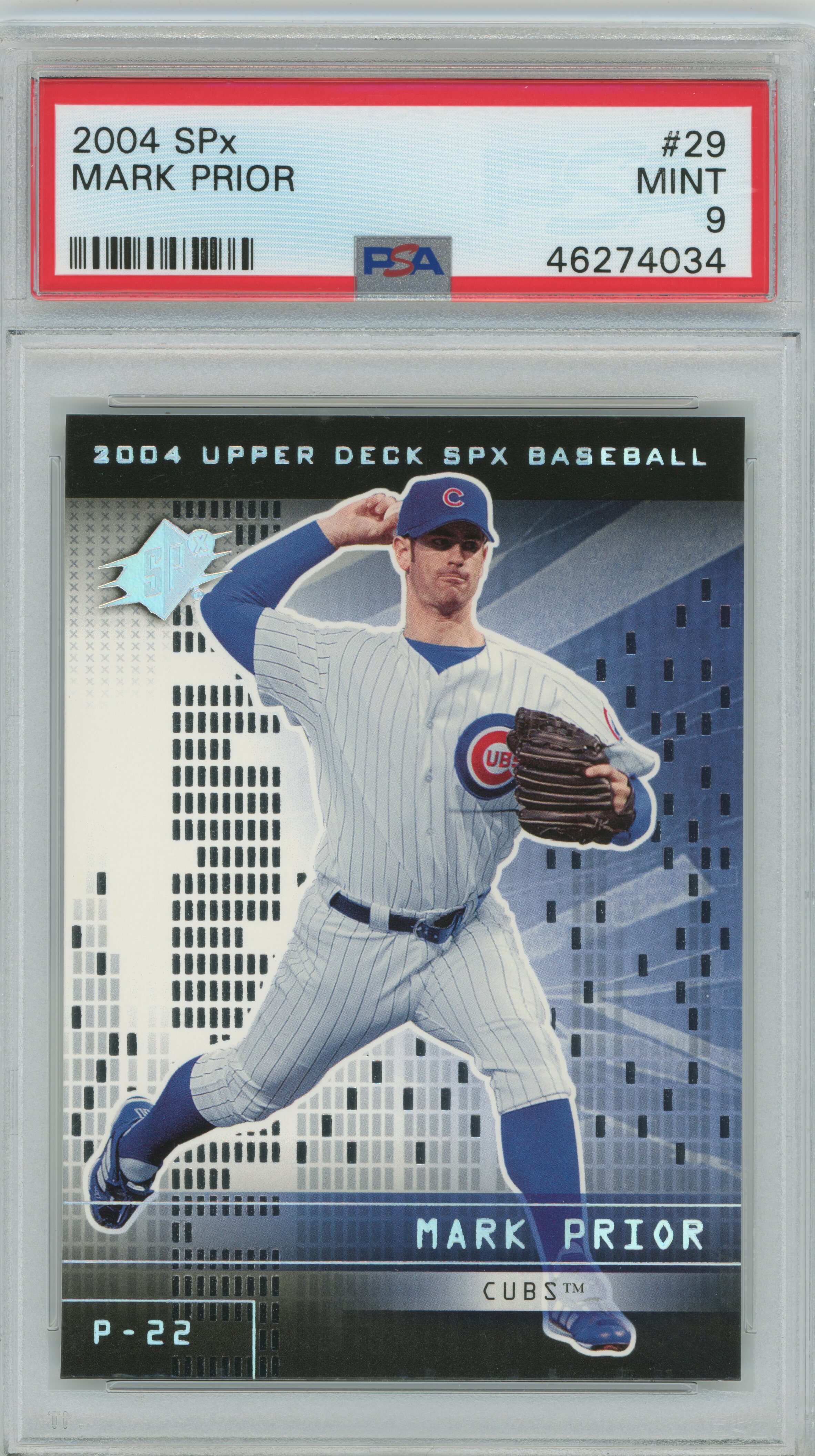 2004 SPx Mark Prior PSA 9