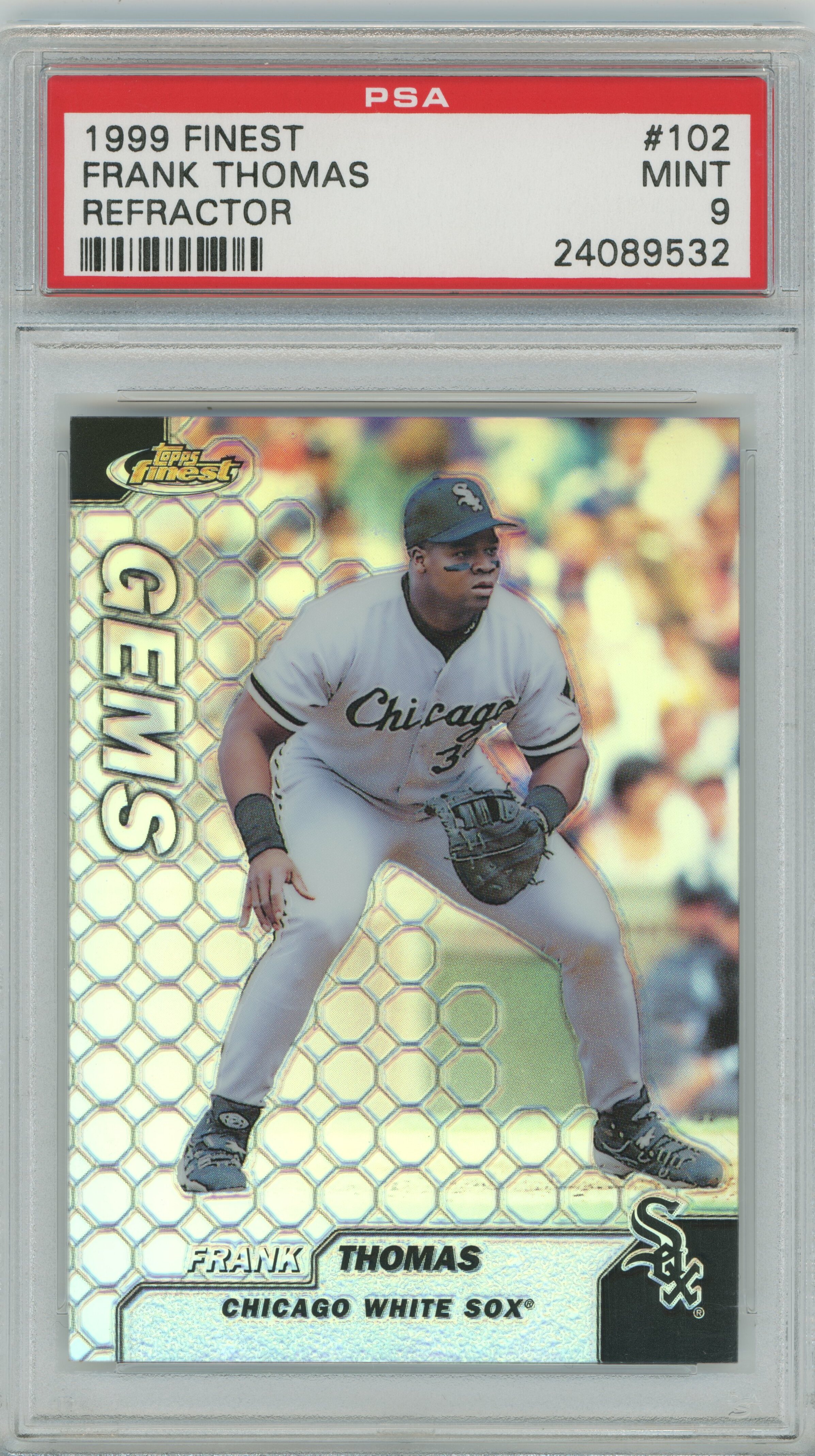 1999 Finest Refractor Frank Thomas PSA 9