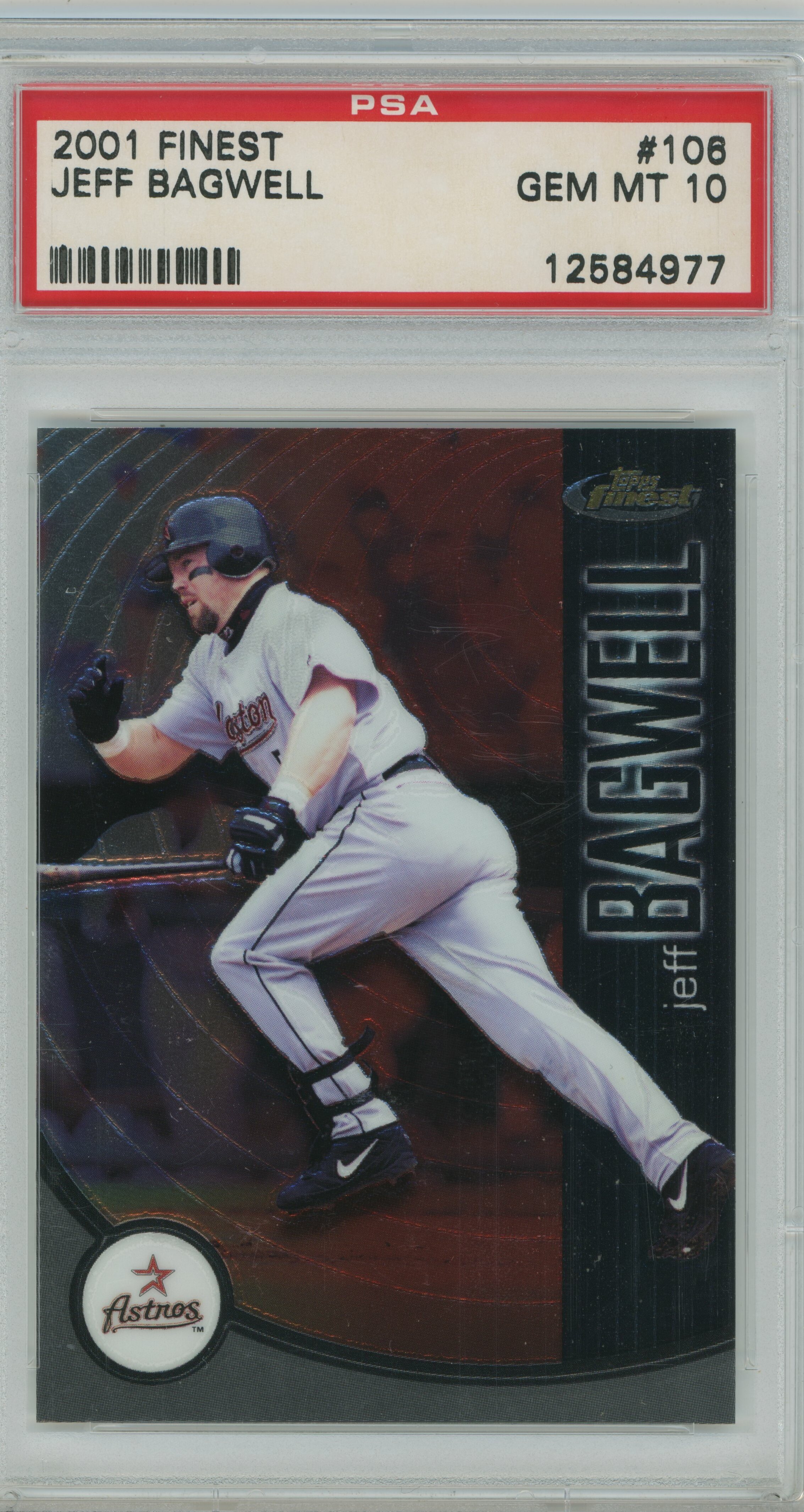 2001 Finest Jeff Bagwell PSA 10