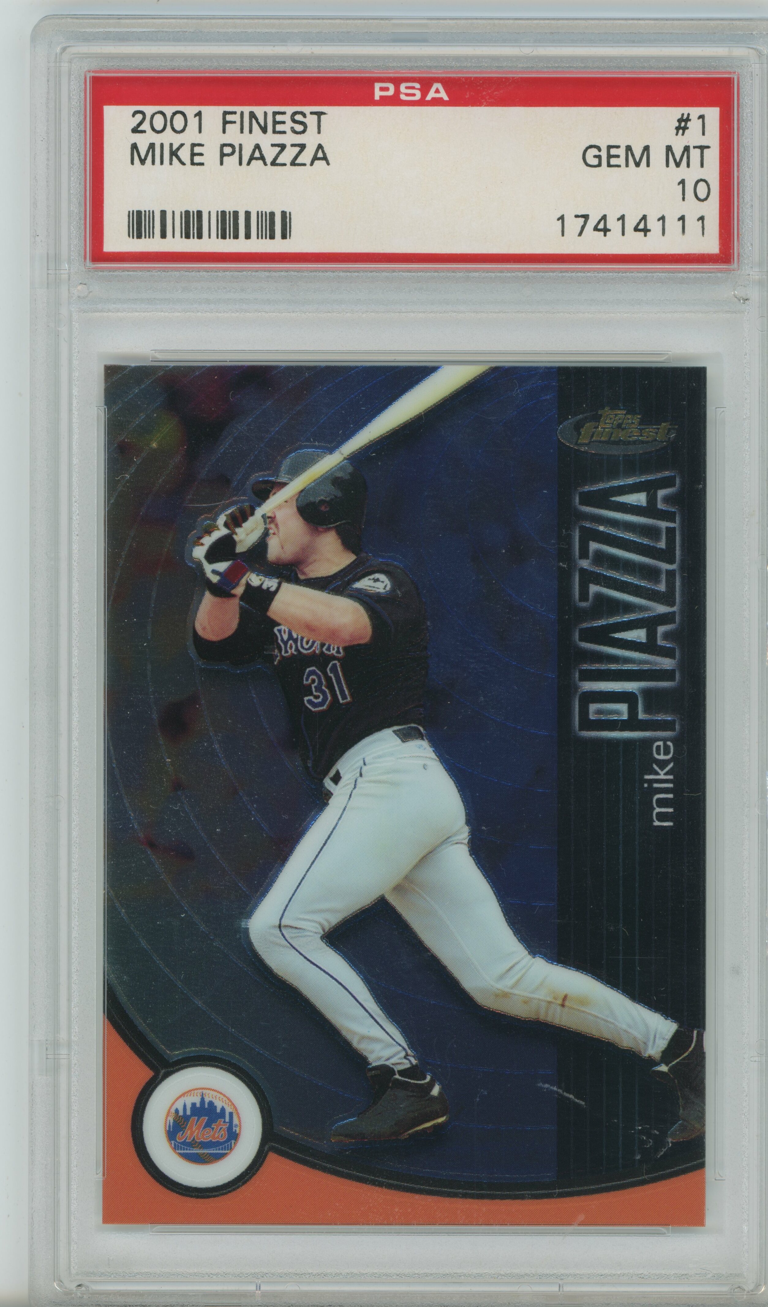 2001 Finest Mike Piazza PSA 10