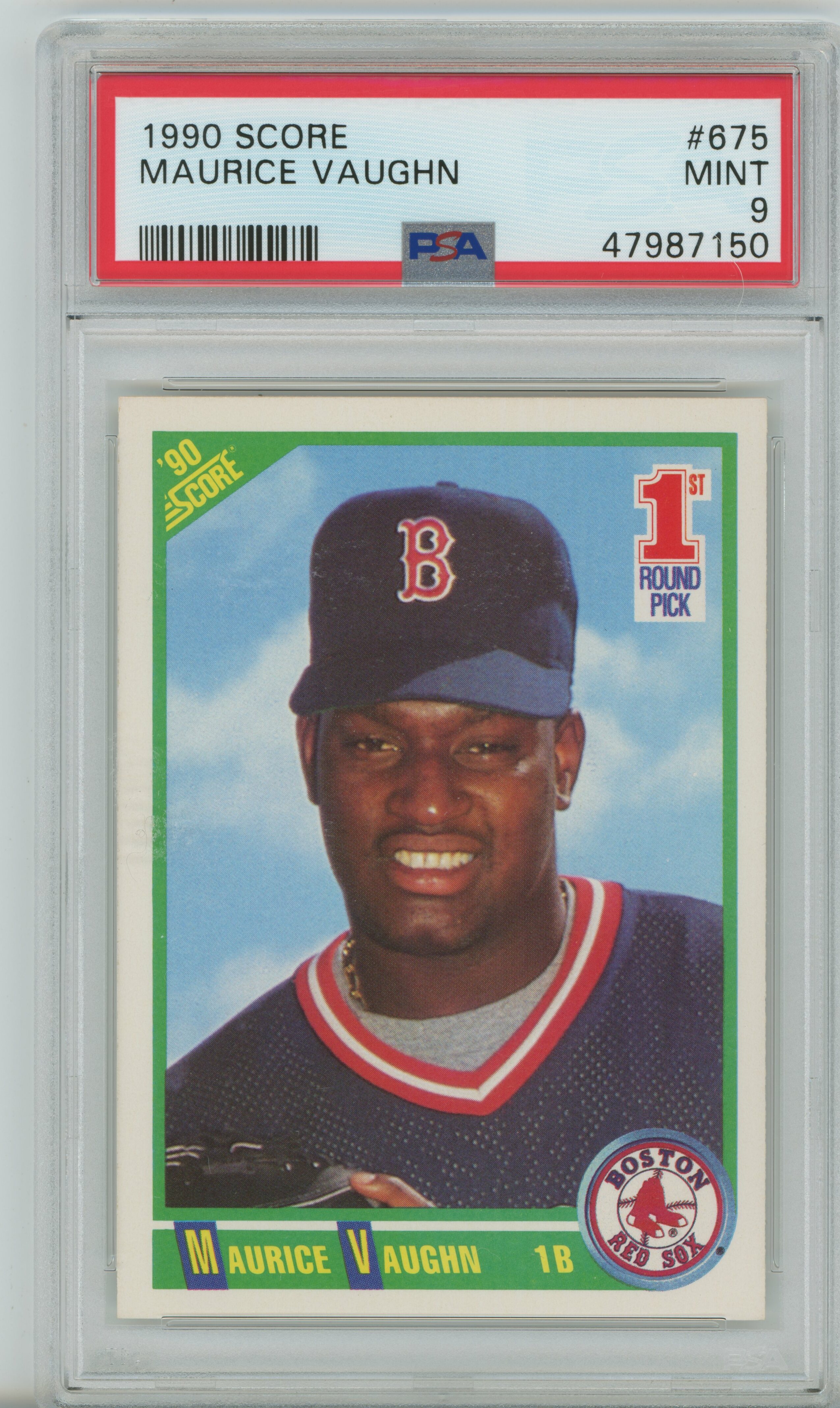 1990 Score RC Mo Vaughn PSA 9