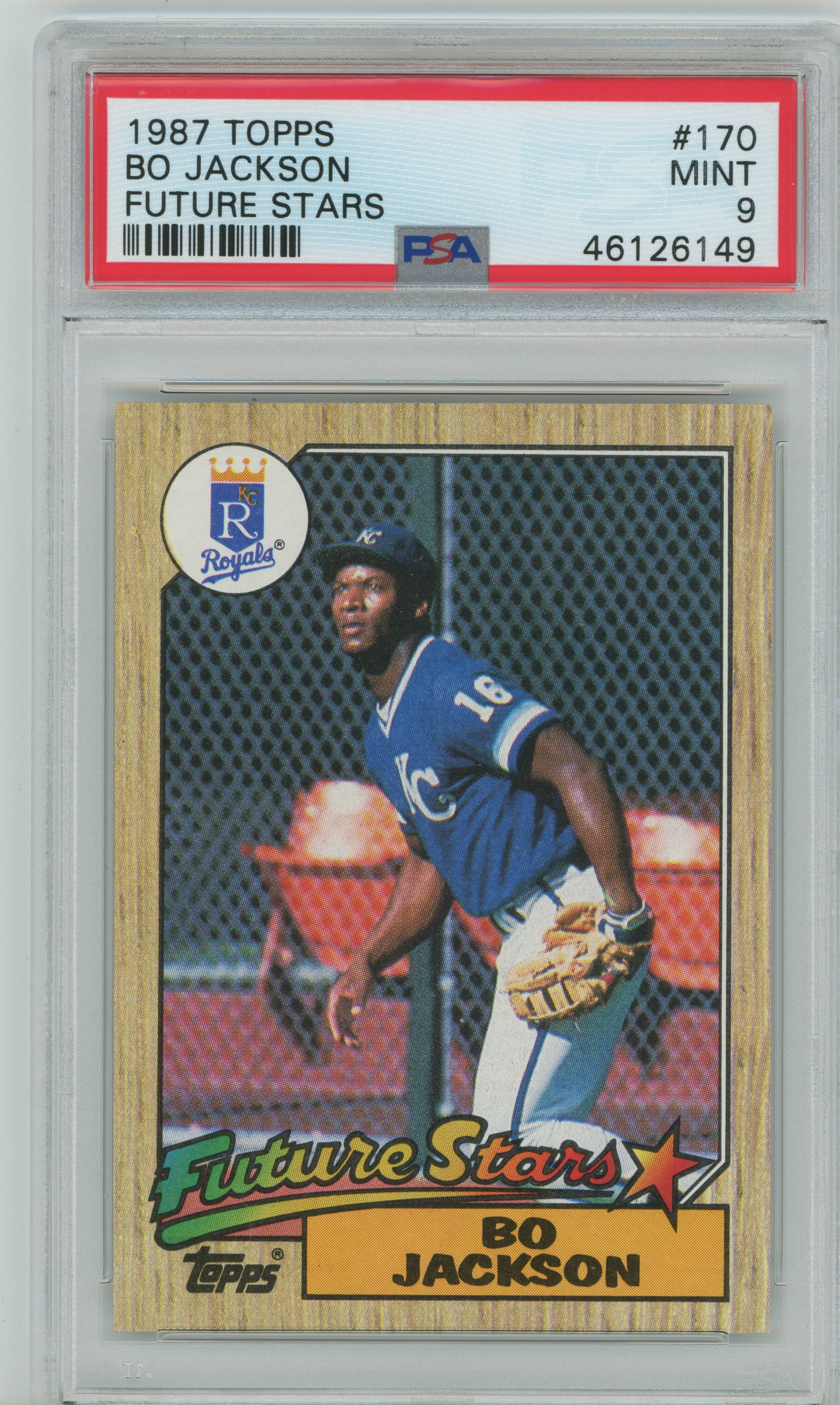 1987 Topps Future Stars Bo Jackson PSA 9