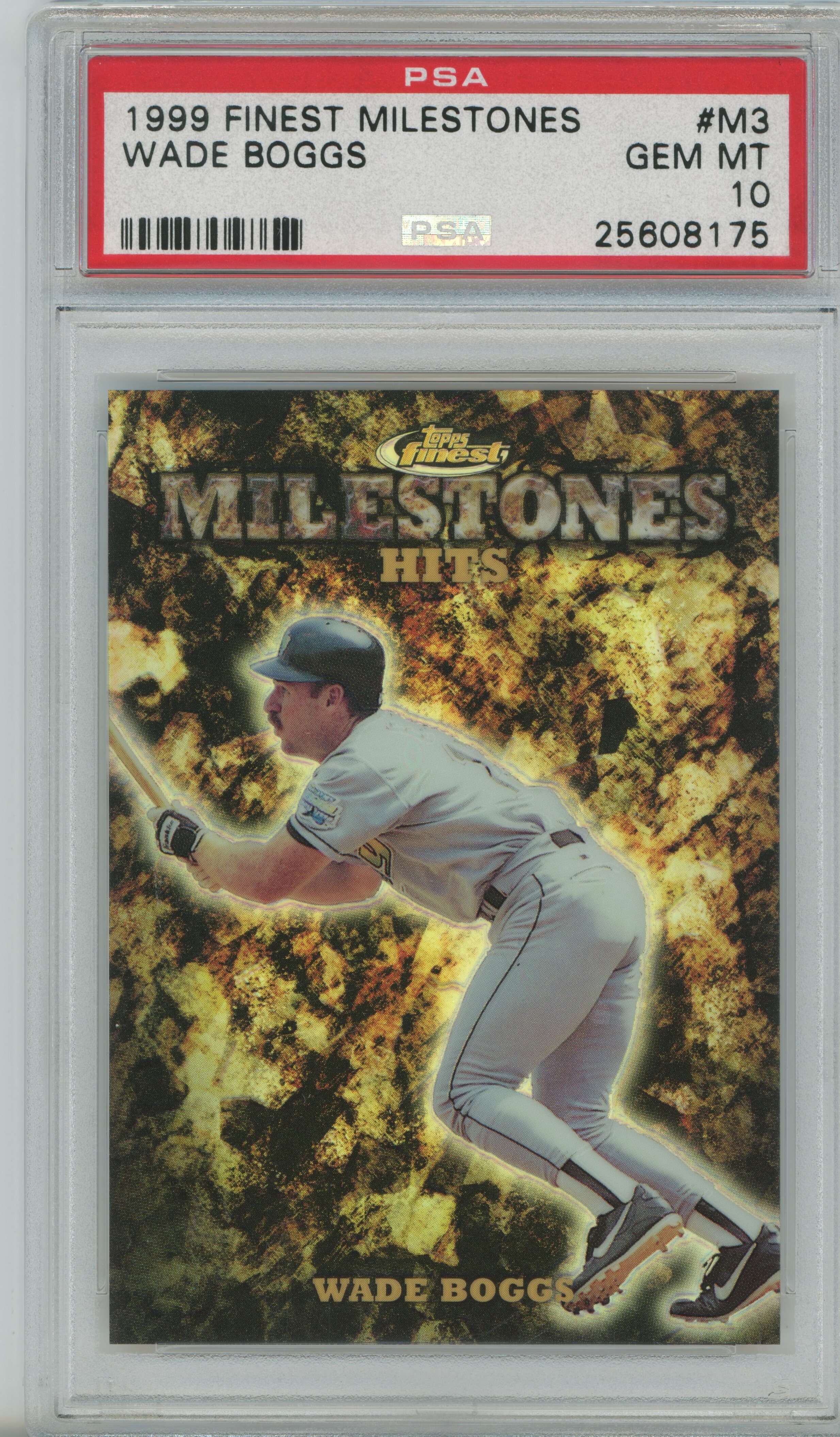 1999 Finest Milestones Wade Boggs PSA 10