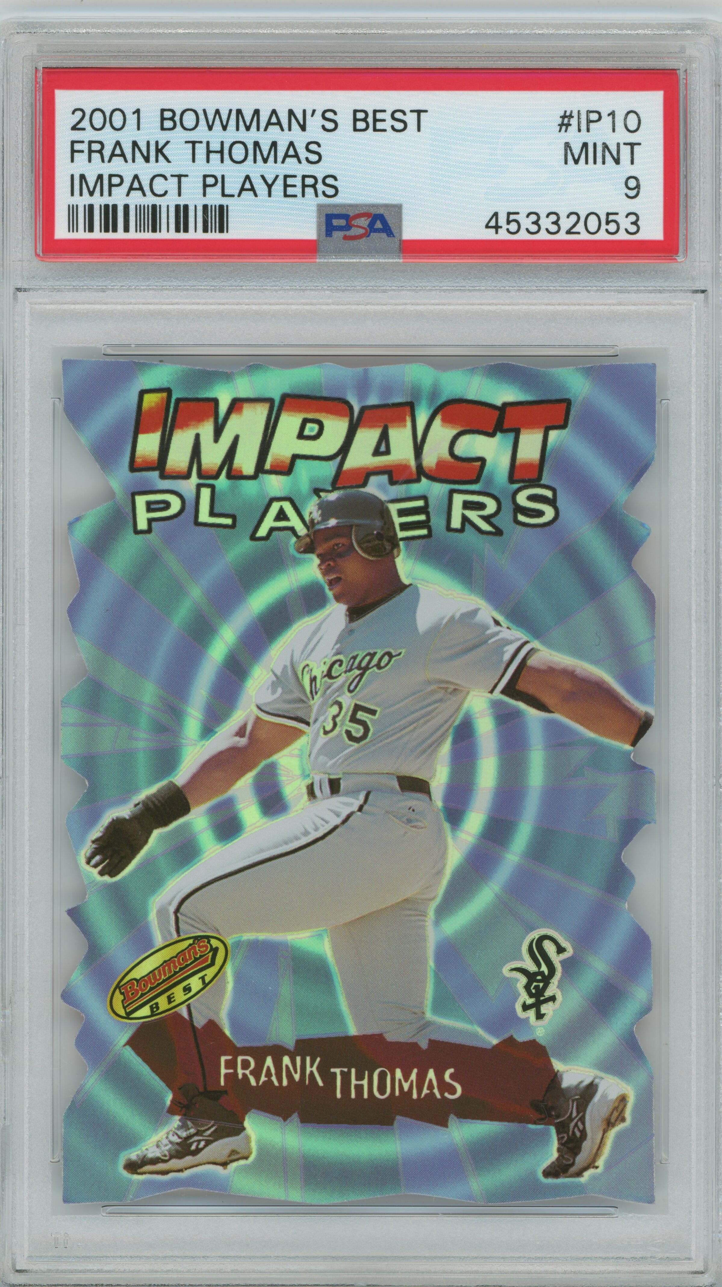 2001 Bowman's Best Impact Players Frank Thomas PSA 9