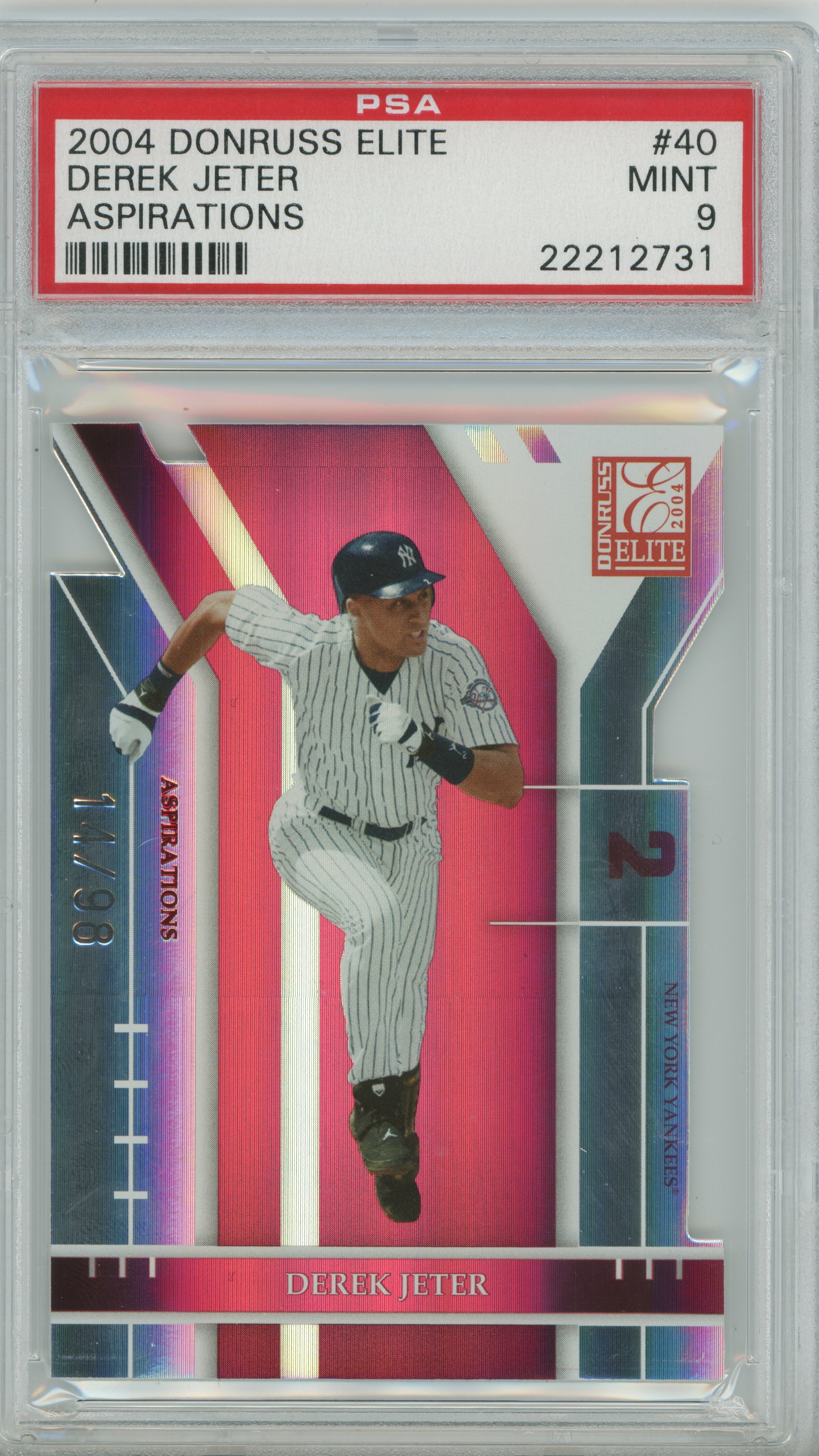 2004 Donruss Elite Aspirations Derek Jeter PSA 9