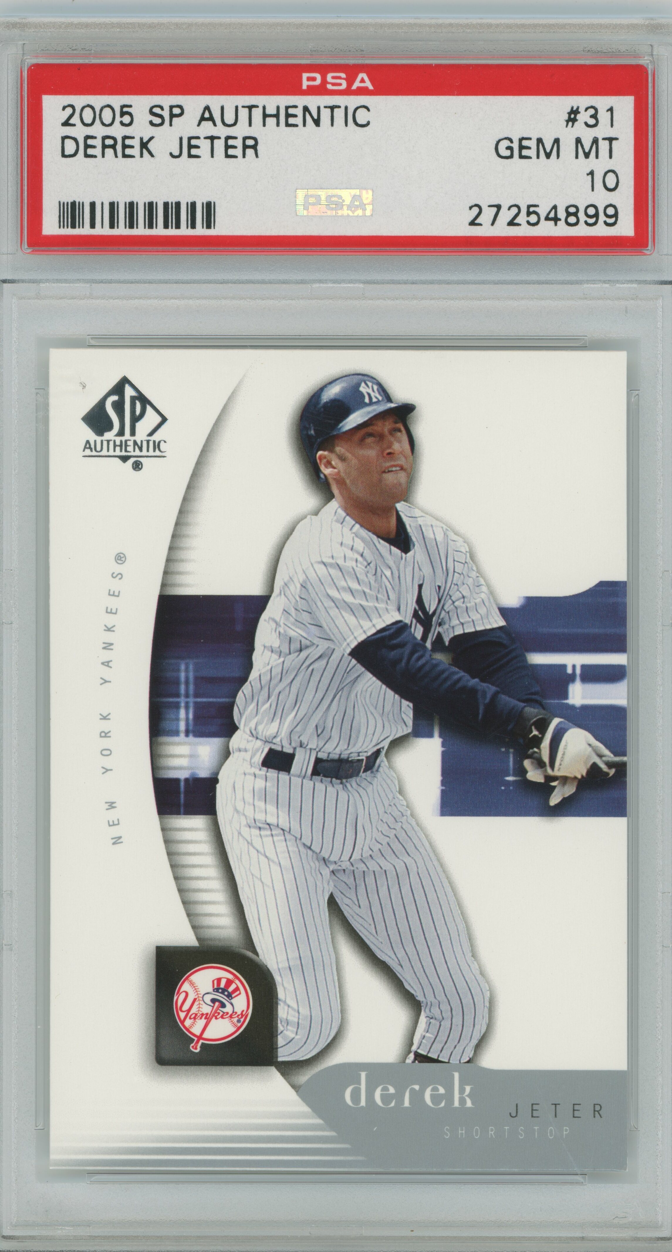 2005 SP Authentic Derek Jeter PSA 10