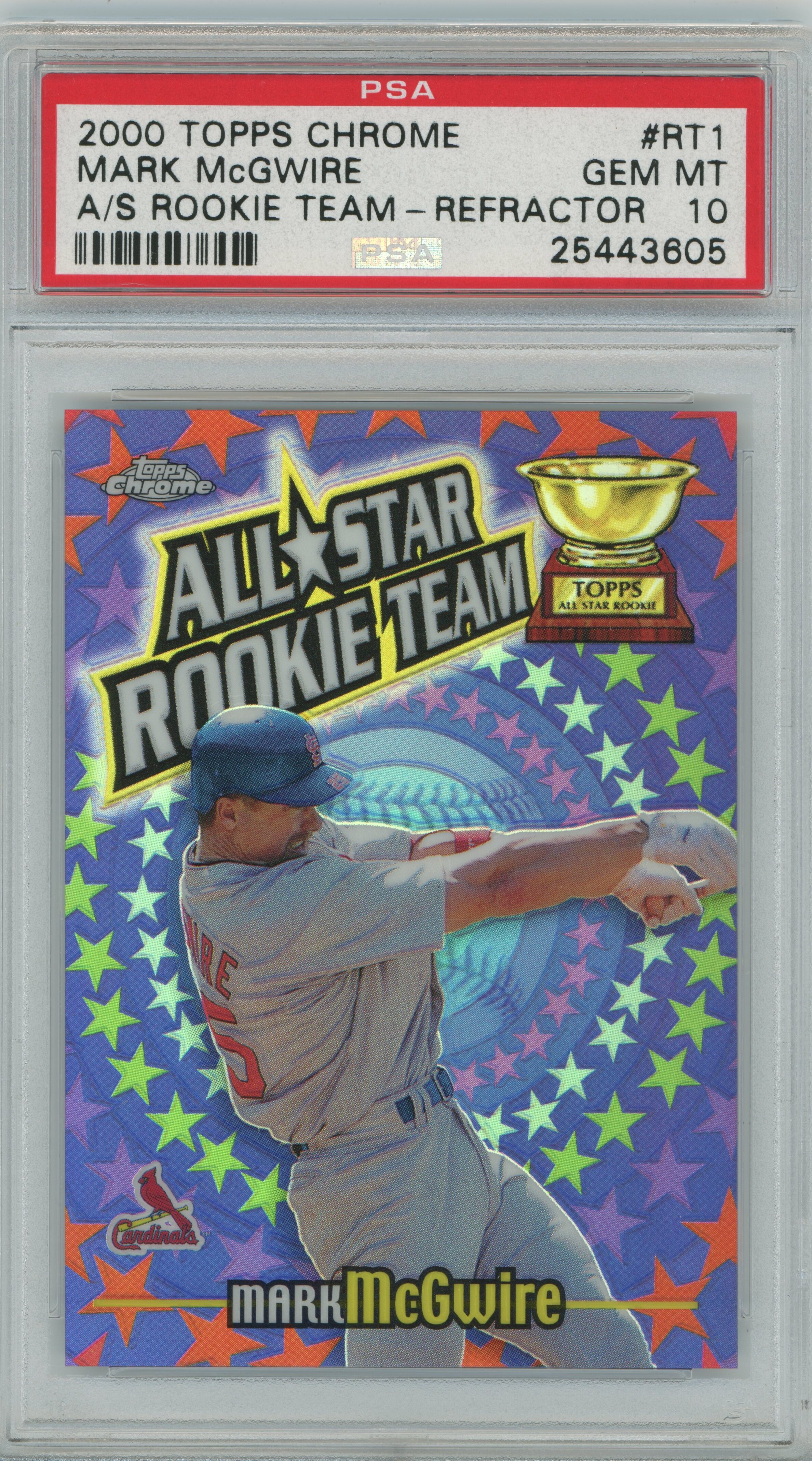 2000 Topps Chrome All Star Rookie Team Refractor Mark McGwire PSA 10