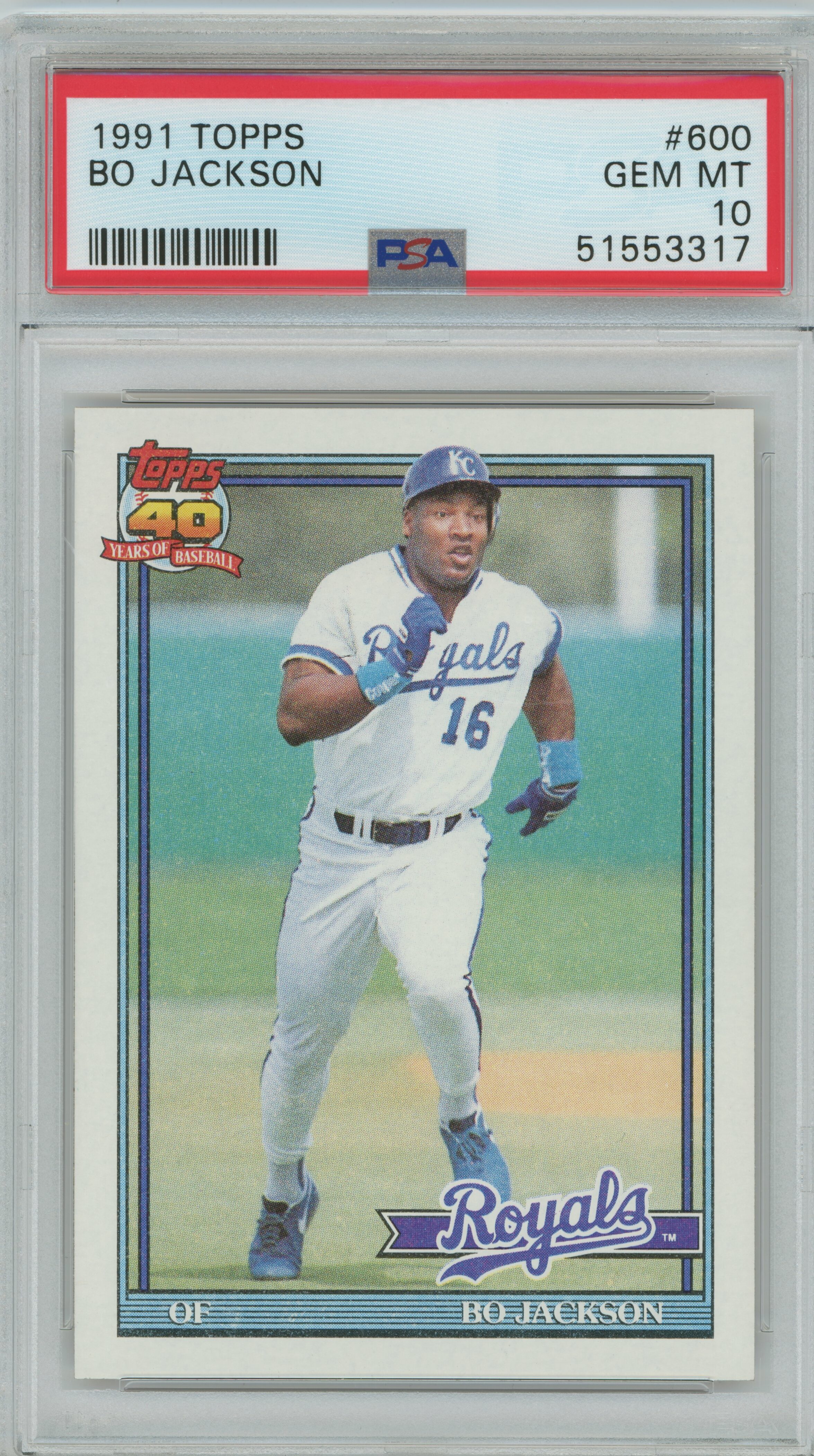 1991 Topps Bo Jackson PSA 10