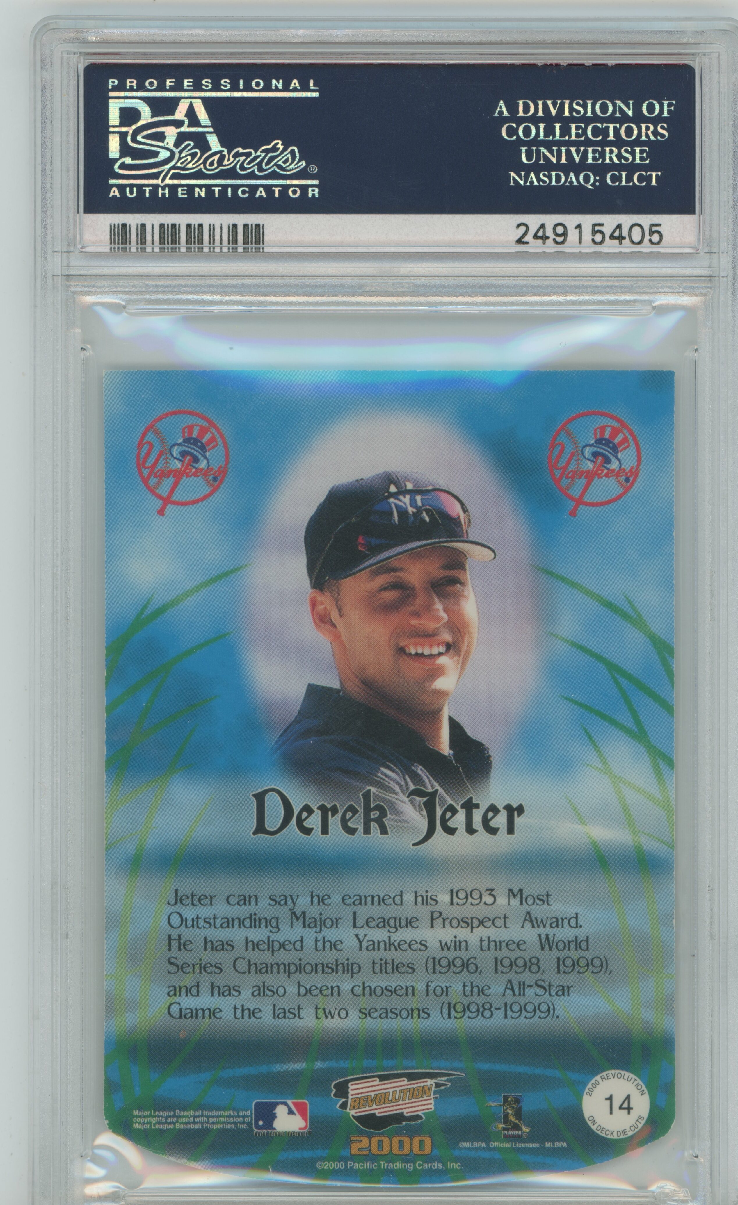 2000 Revolution On Deck Die Cuts Derek Jeter PSA 9