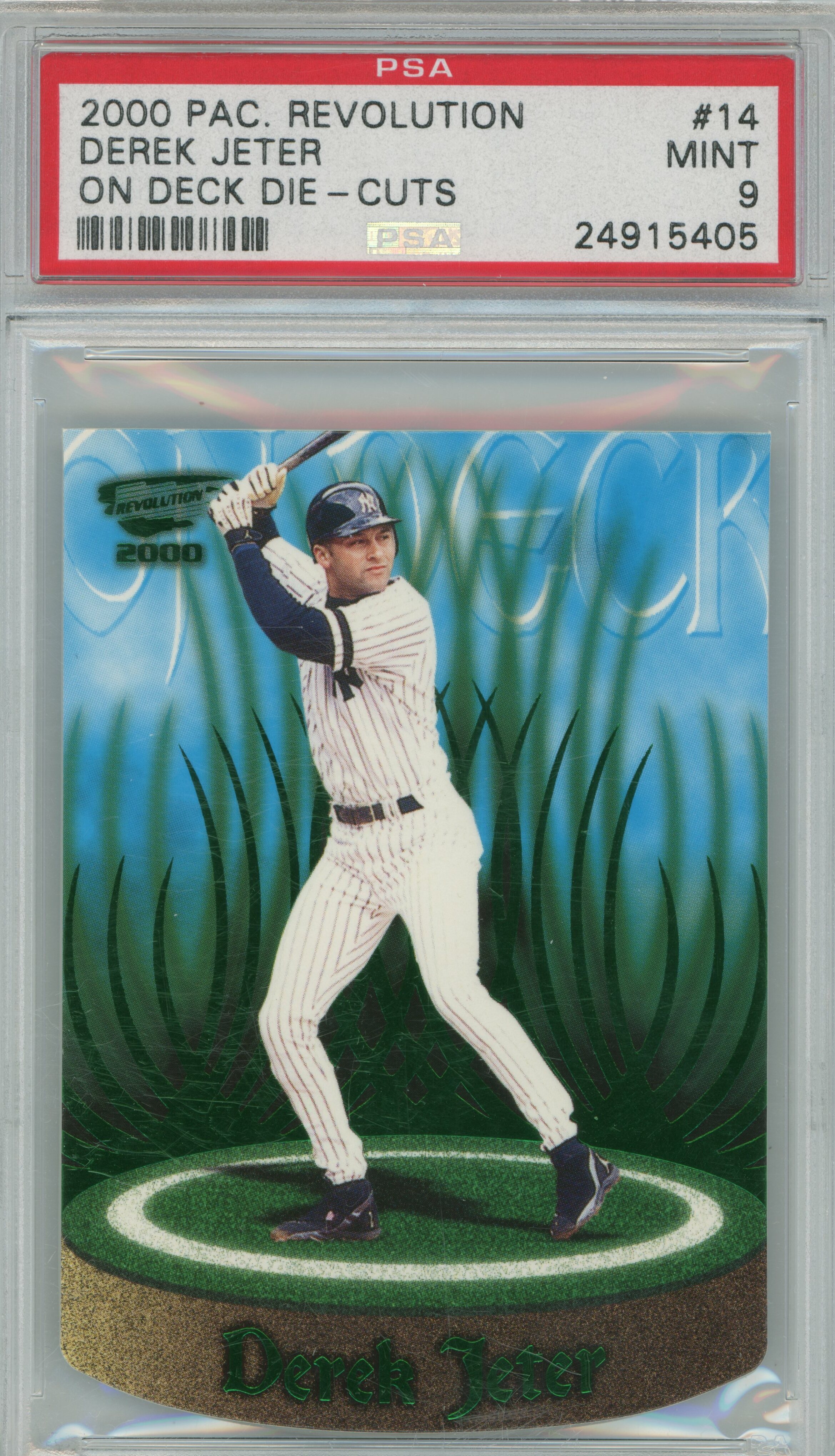 2000 Revolution On Deck Die Cuts Derek Jeter PSA 9