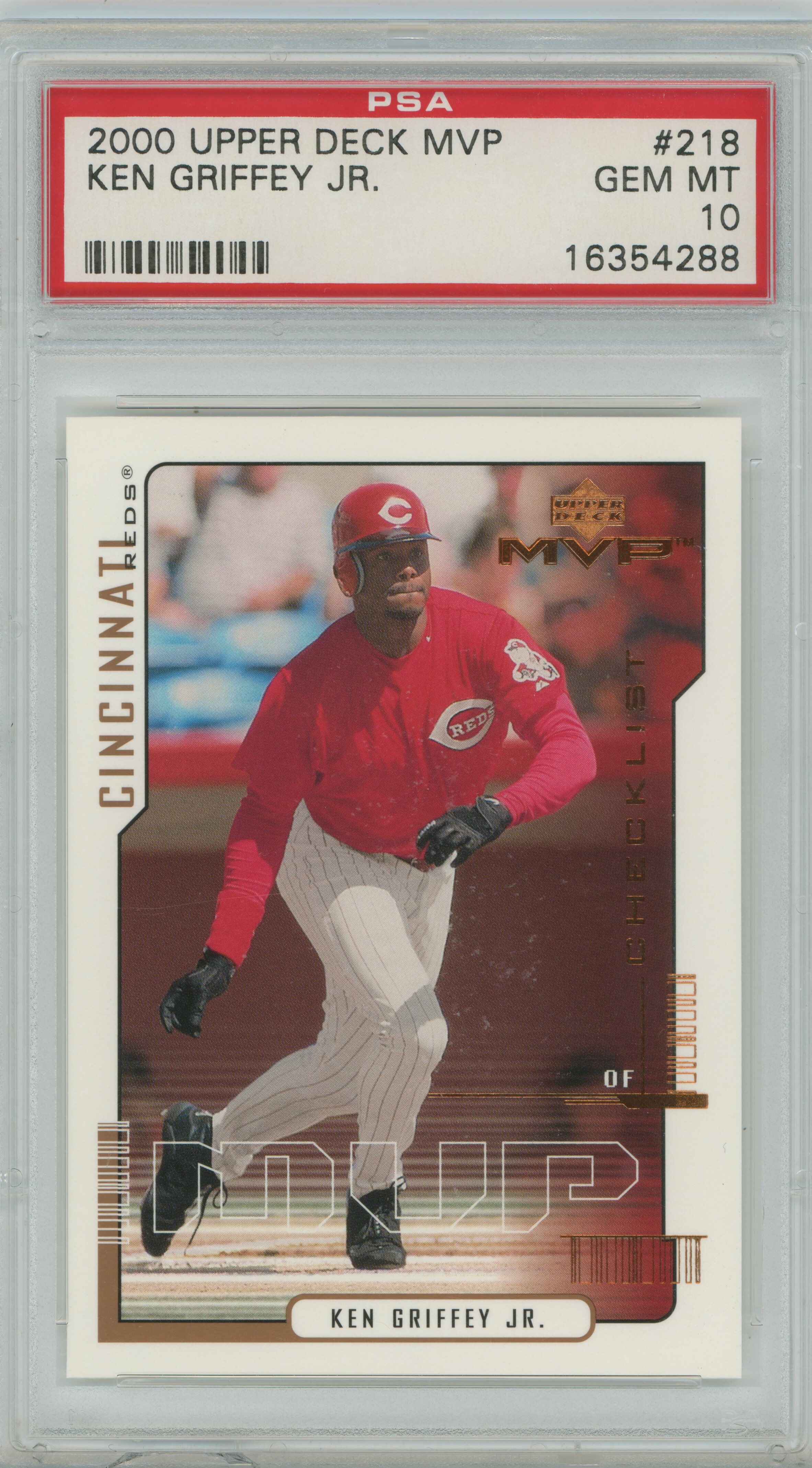 2000 MVP Checklist Ken Griffey Jr. PSA 10